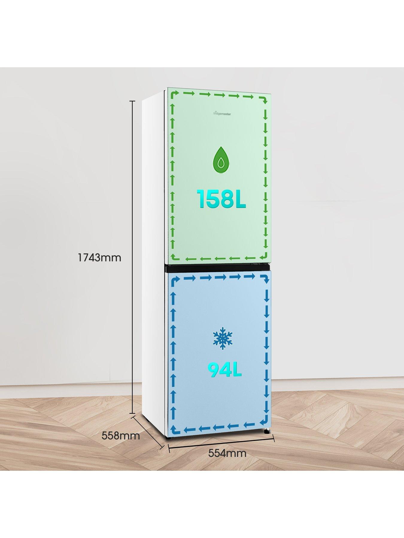  image of fridgemaster-mc55240e-freestanding-fridge-freezer-white