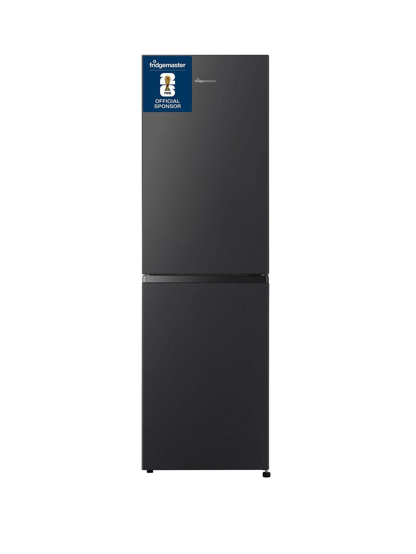 front image of fridgemaster-mc55240eb-freestanding-fridge-freezer-black