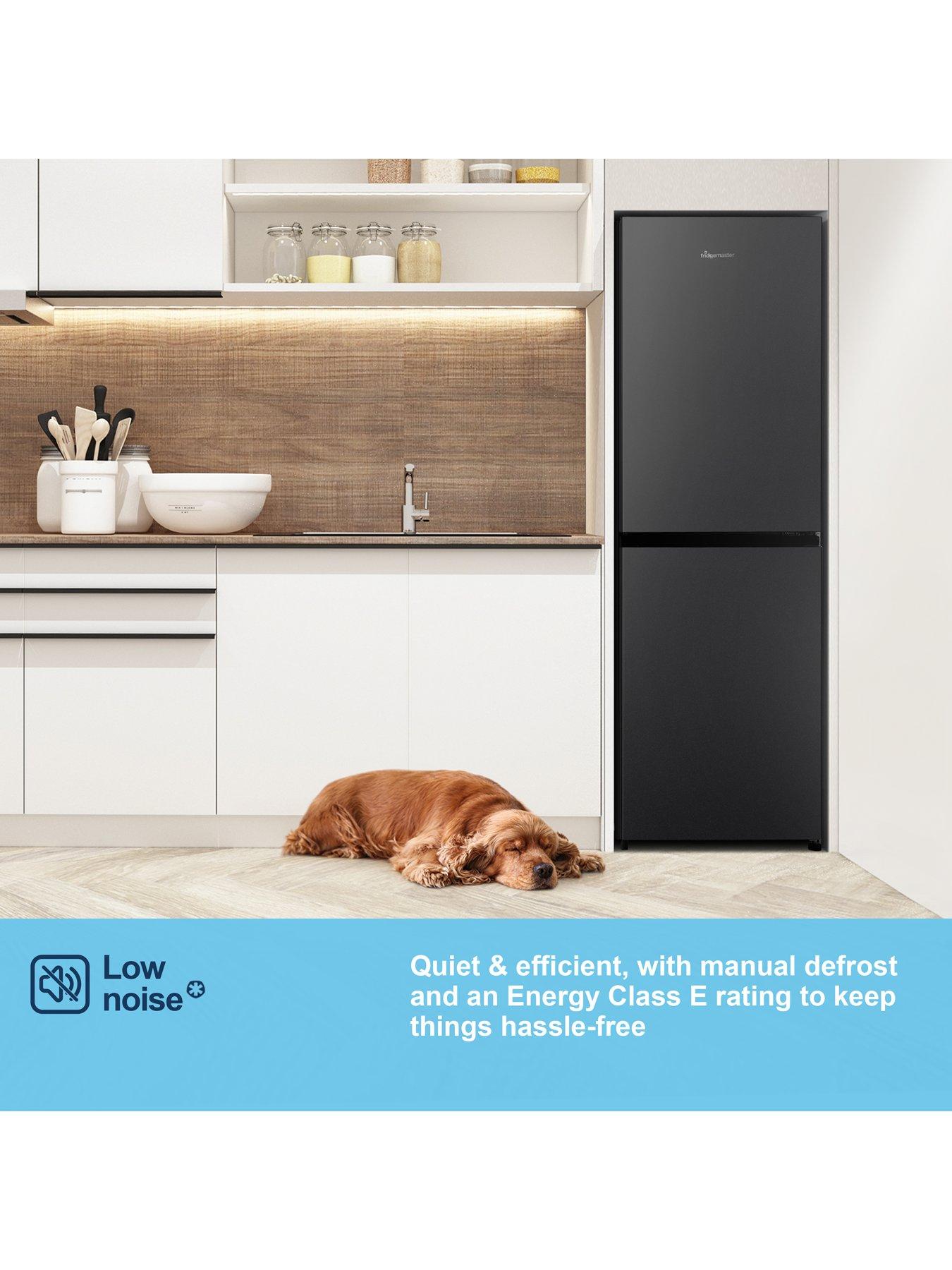  image of fridgemaster-mc55240eb-freestanding-fridge-freezer-black