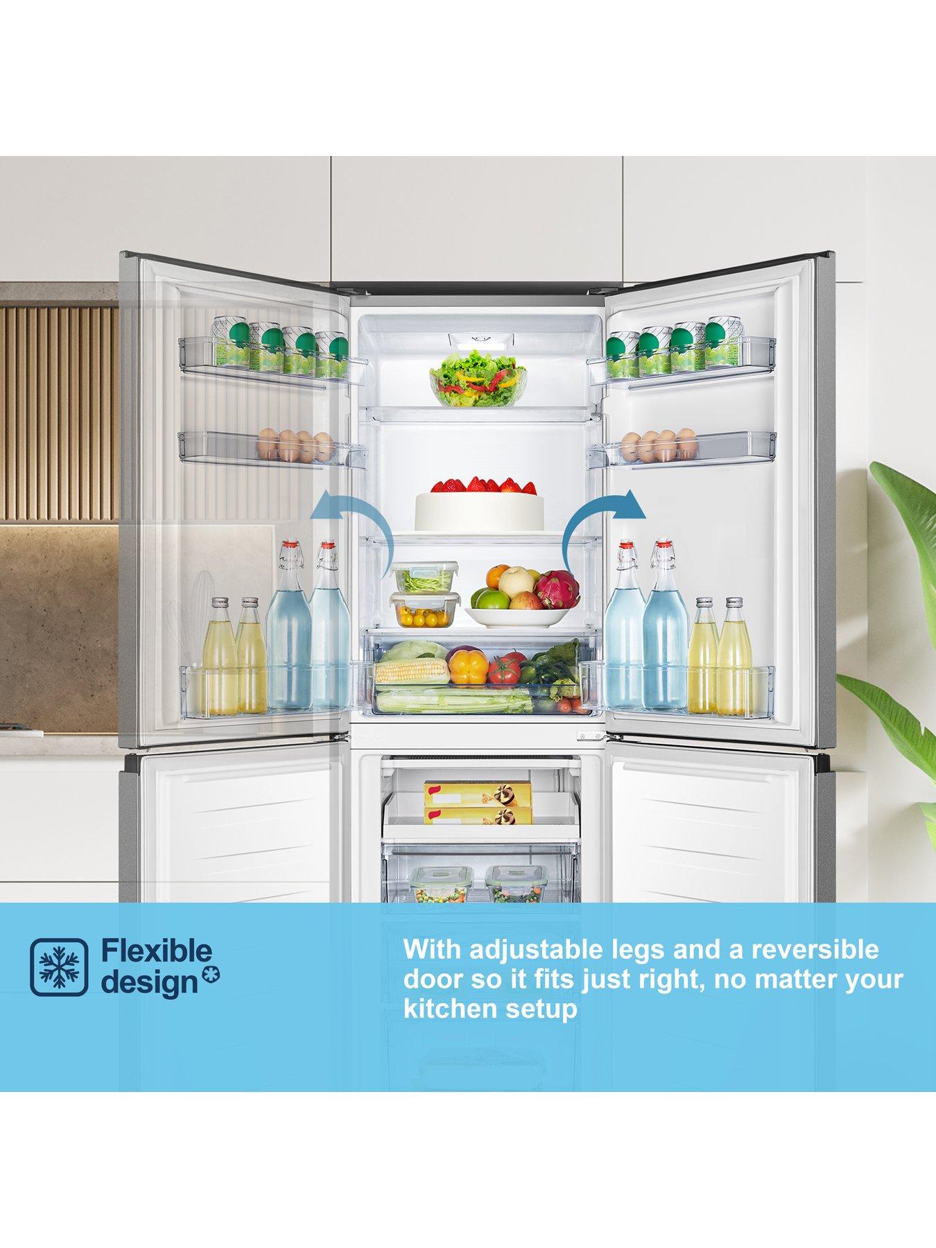 stillFront image of fridgemaster-mc55240es-freestanding-fridge-freezer-silver