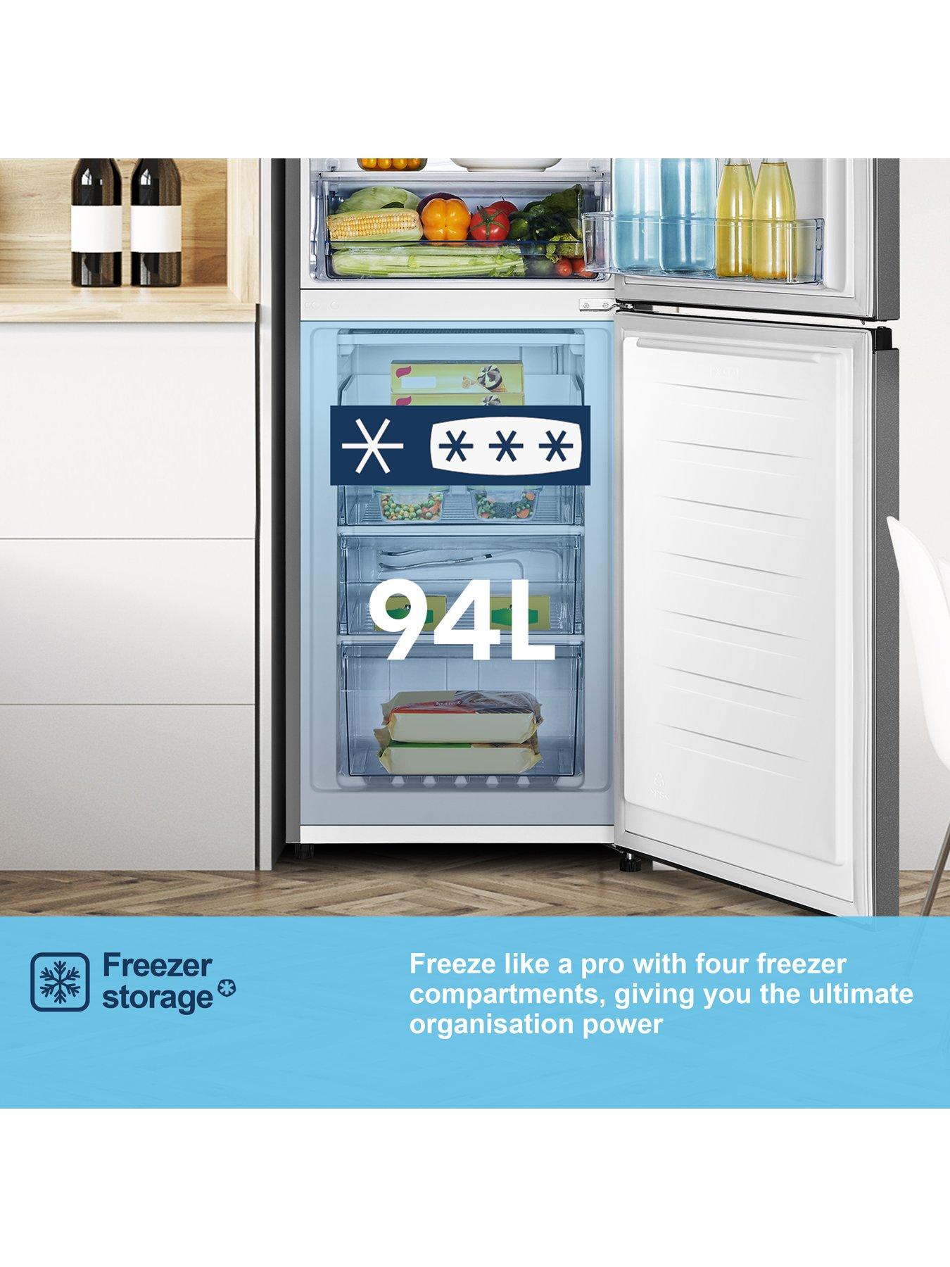  image of fridgemaster-mc55240es-freestanding-fridge-freezer-silver