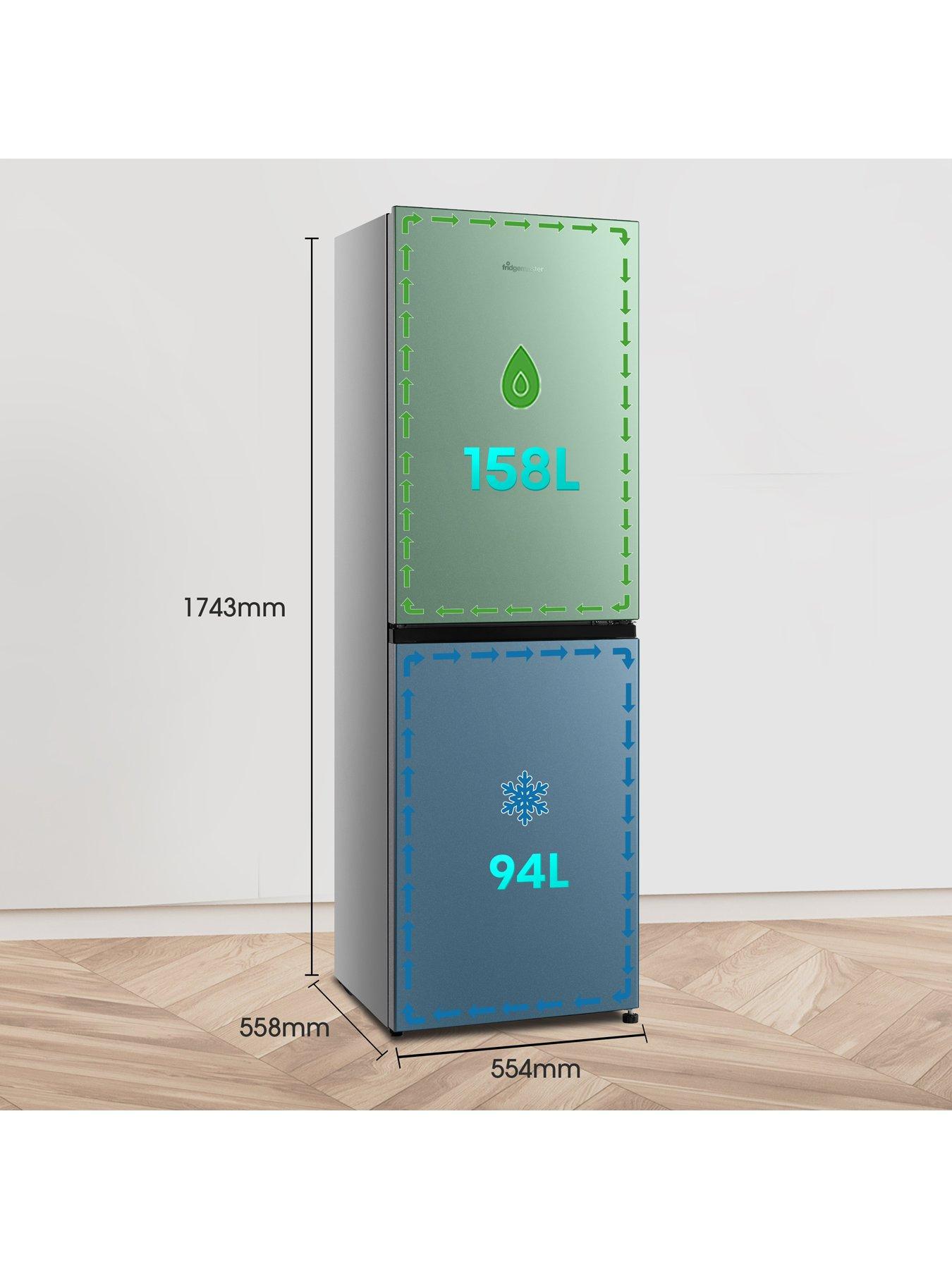  image of fridgemaster-mc55240es-freestanding-fridge-freezer-silver