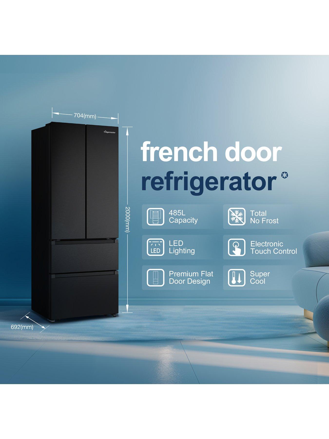 Image 2 of 7 of Fridgemaster MF70450EB Total No Frost American Fridge Freezer - Black - D Rated