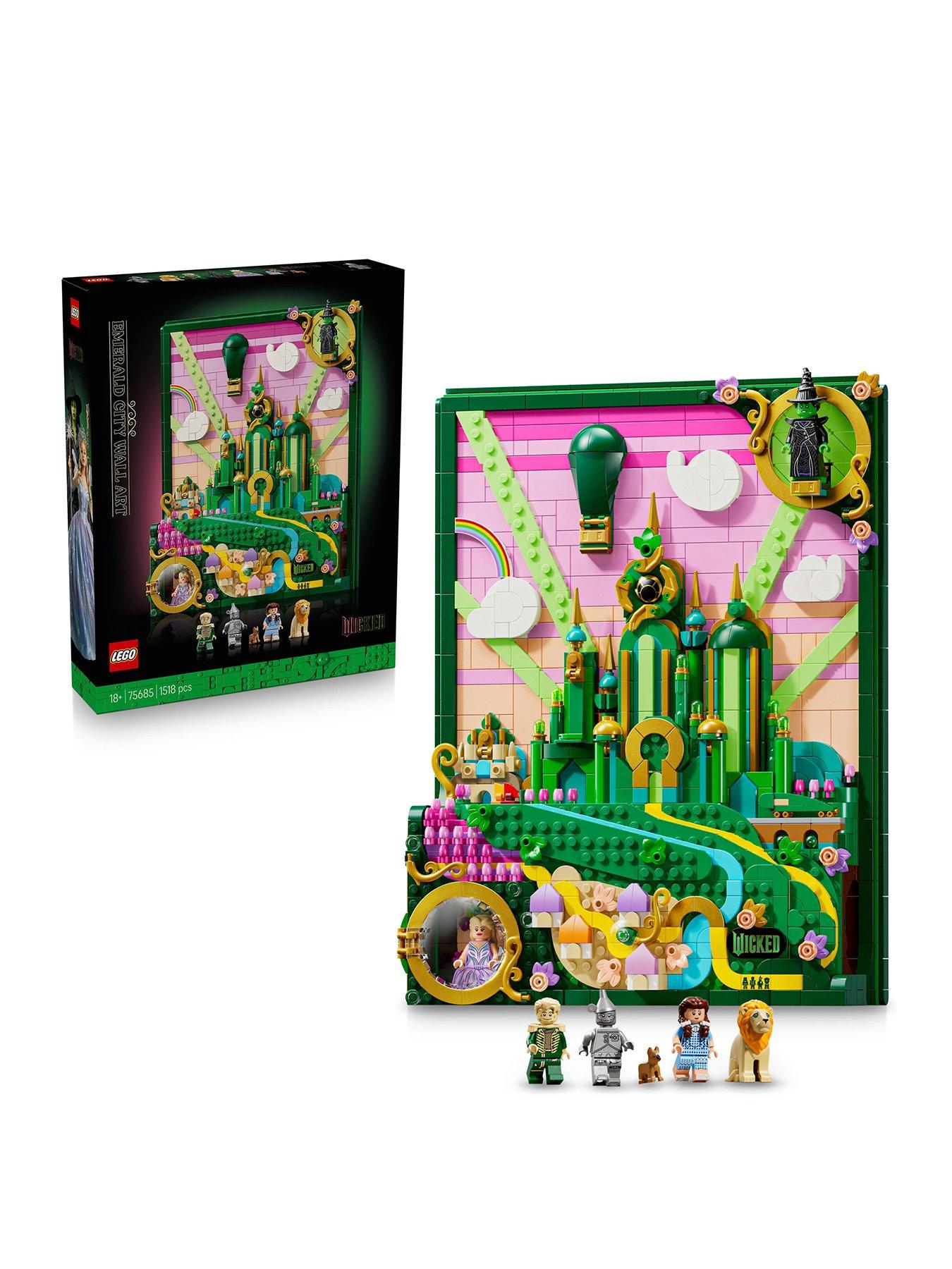 Image 1 of 8 of LEGO Wicked Emerald City Wall Art Building Set 75685