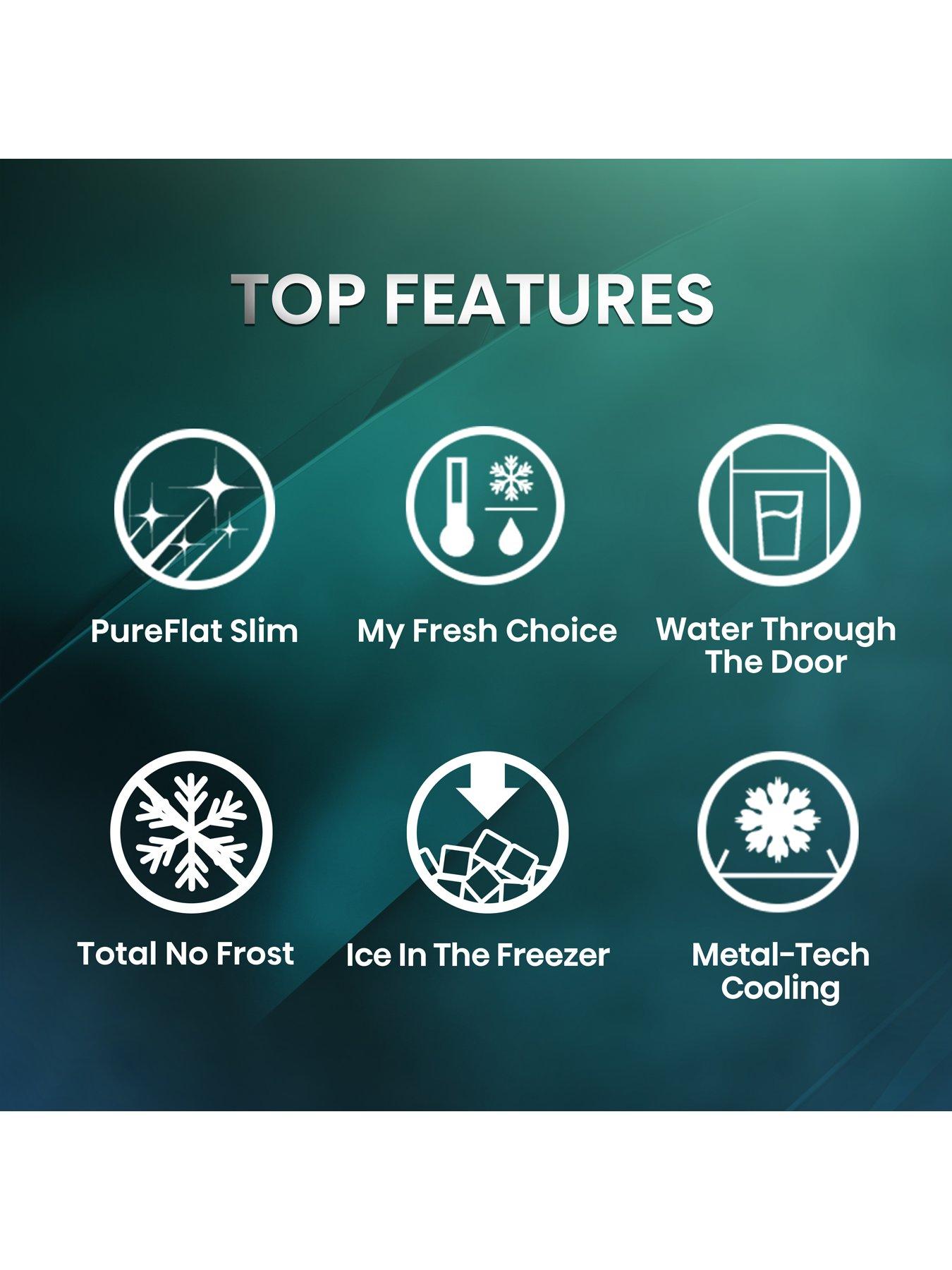  image of hisense-pureflat-slim-rq5p470syidtotal-no-frost-american-fridge-freezer-with-my-fresh-choice-zone-d-rated