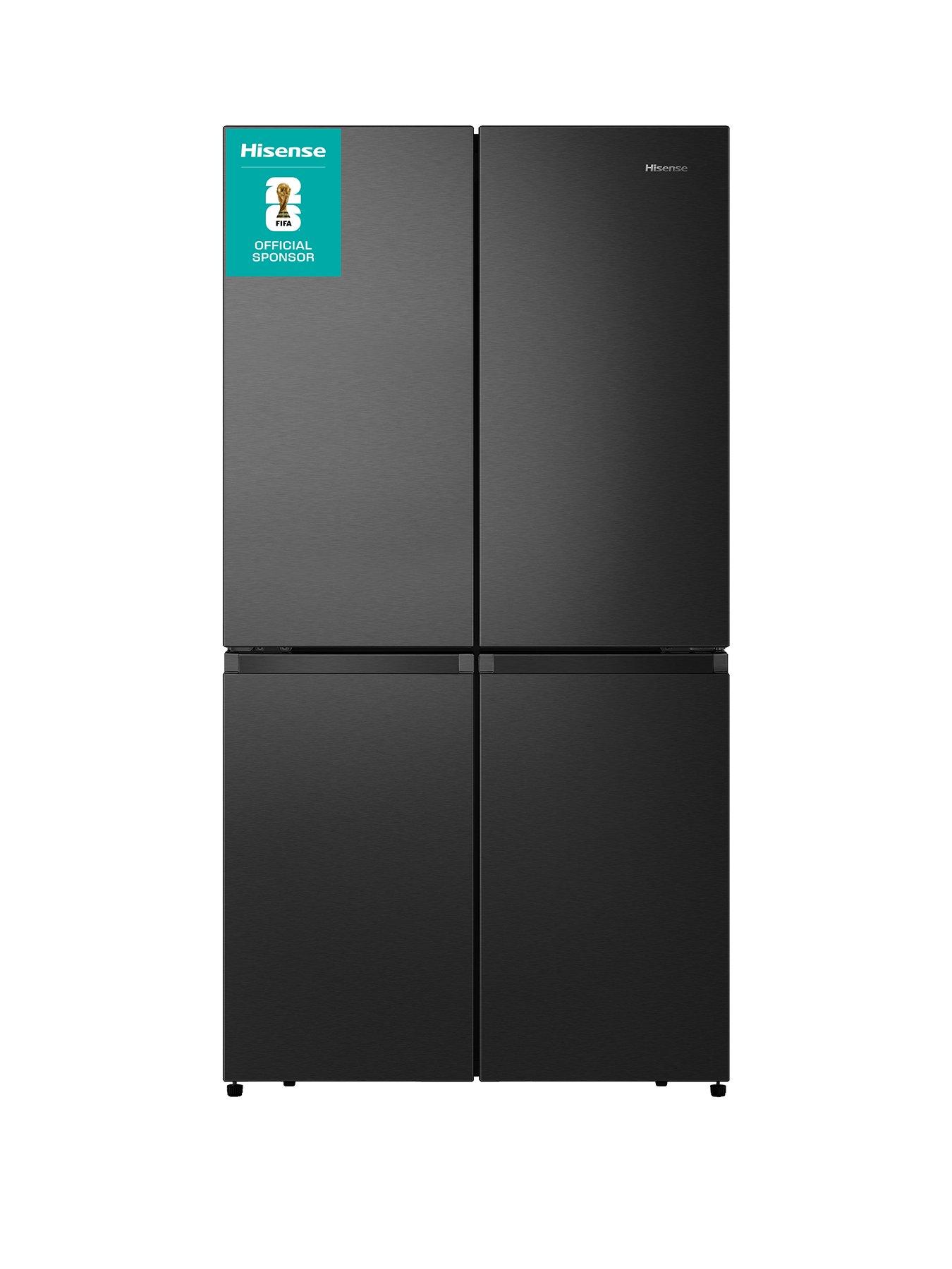 Hisense Hisense PureFlat RQ758N4SAFE Frost Free American Fridge Freezer - Black Stainless Steel - E Rated - WIFI