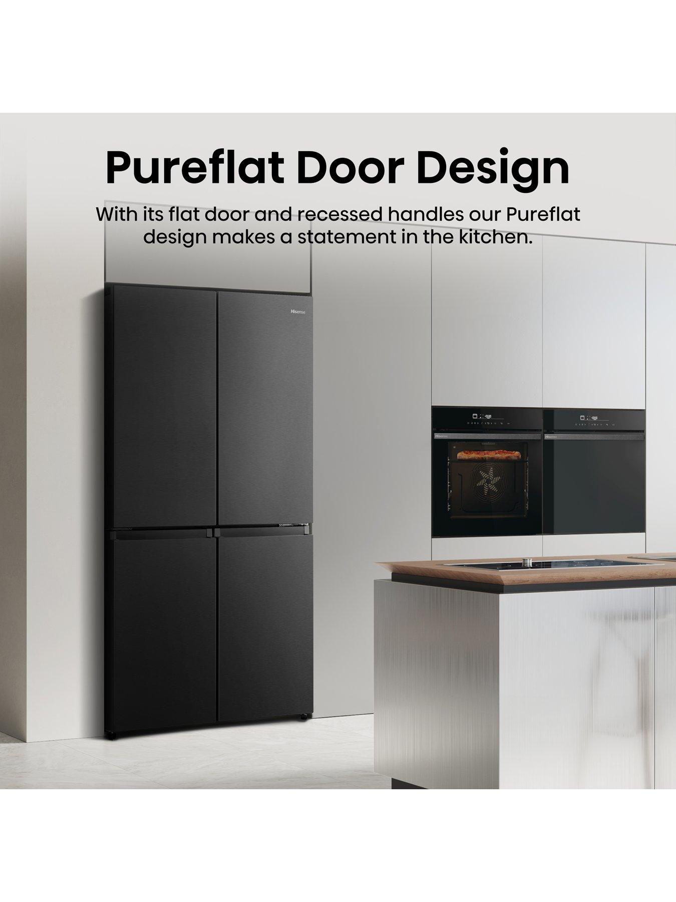 Image 4 of 7 of Hisense PureFlat RQ758N4SAFE Frost Free American Fridge Freezer - Black Stainless Steel - E Rated - WIFI