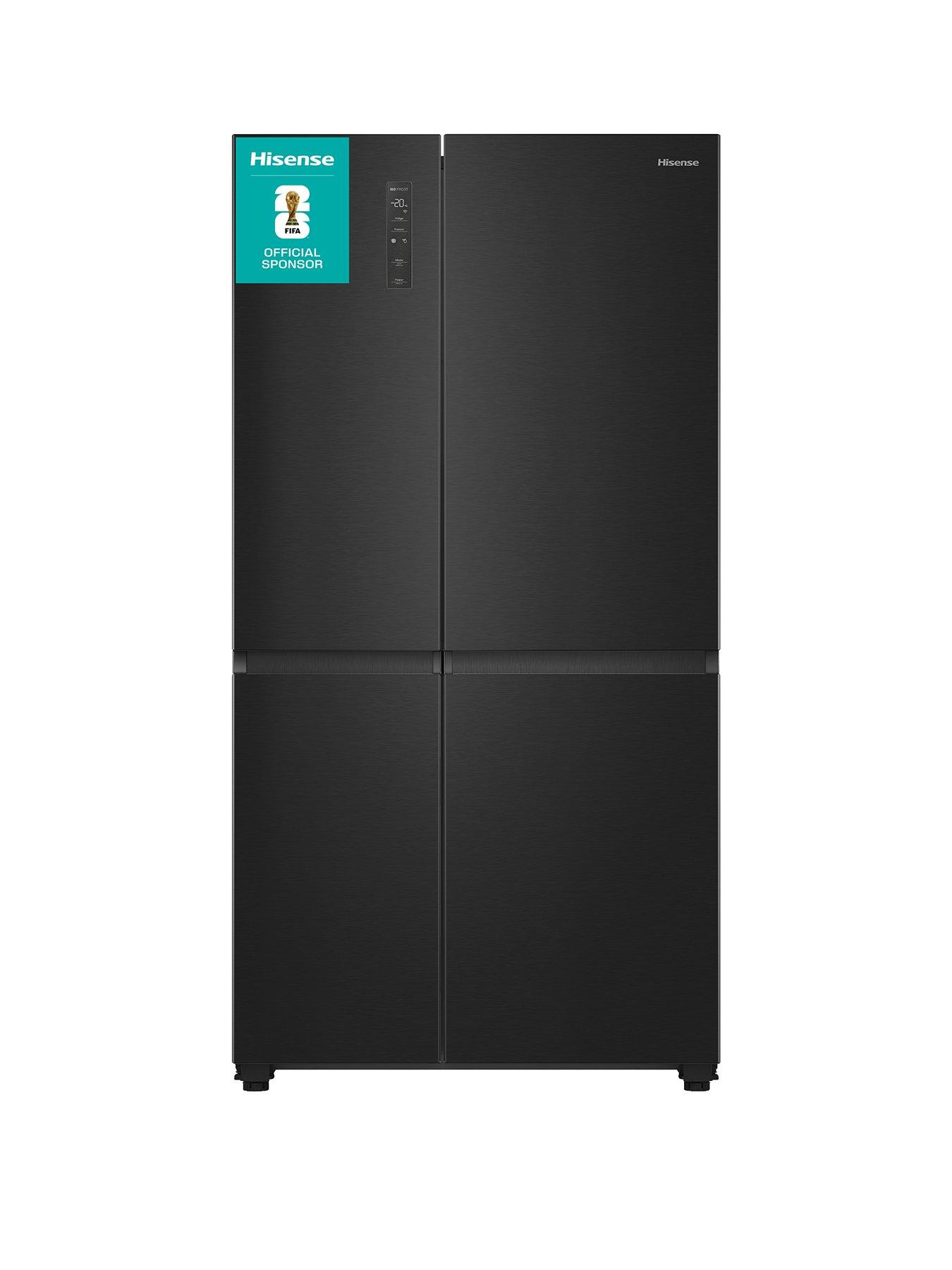 Image 1 of 7 of Hisense PureFlat RS5P668SSFC American Smart Fridge Freezer - Black Stainless Steel