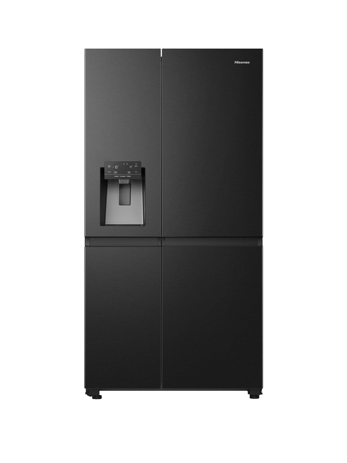 Hisense PureFlat Infinite RS818N4TFC American Smart Fridge Freezer - Black Stainless Steel