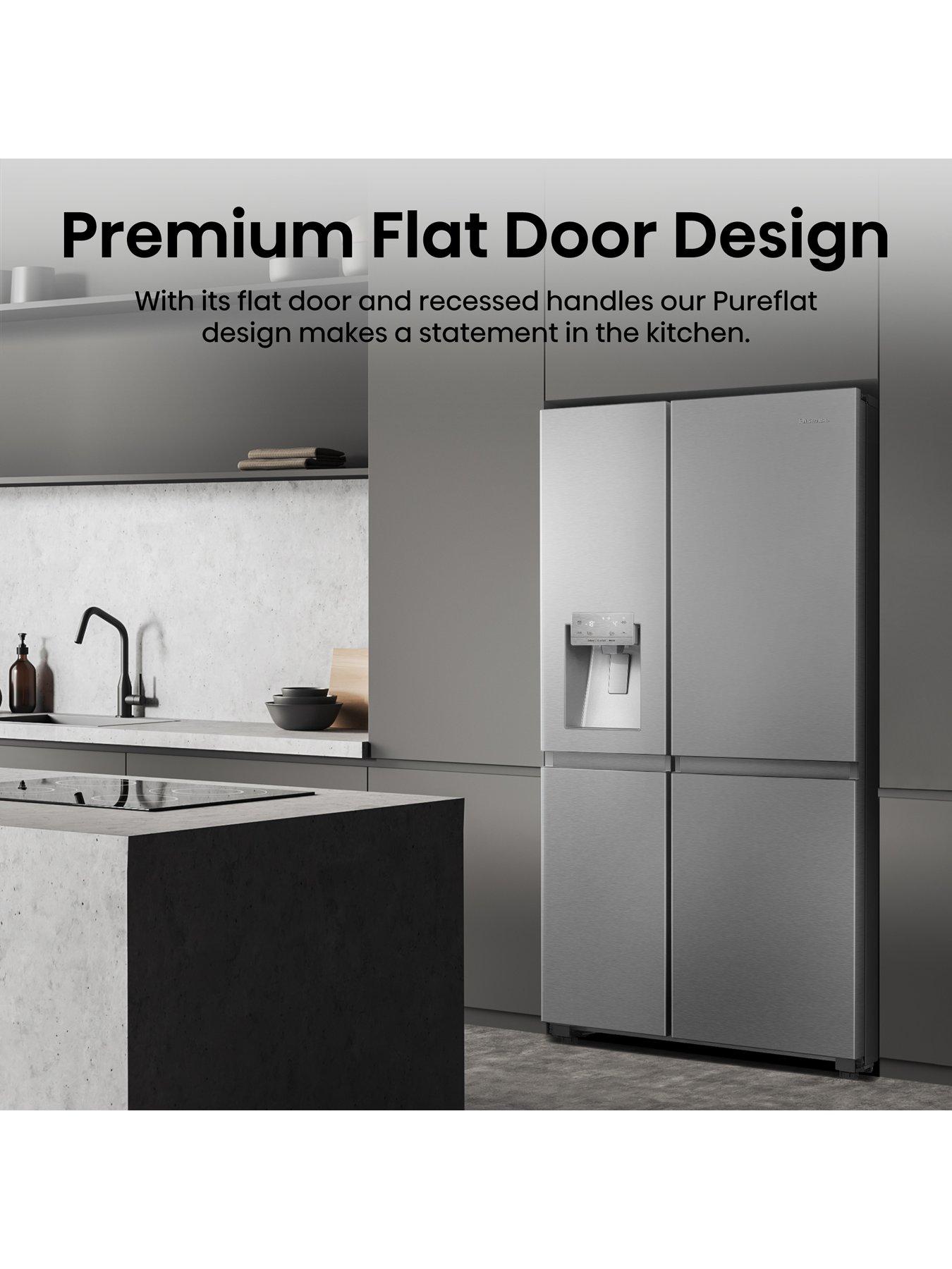  image of hisense-pureflat-infinite-rs818n4tic-american-smart-fridge-freezer-stainless-steel--c-rated