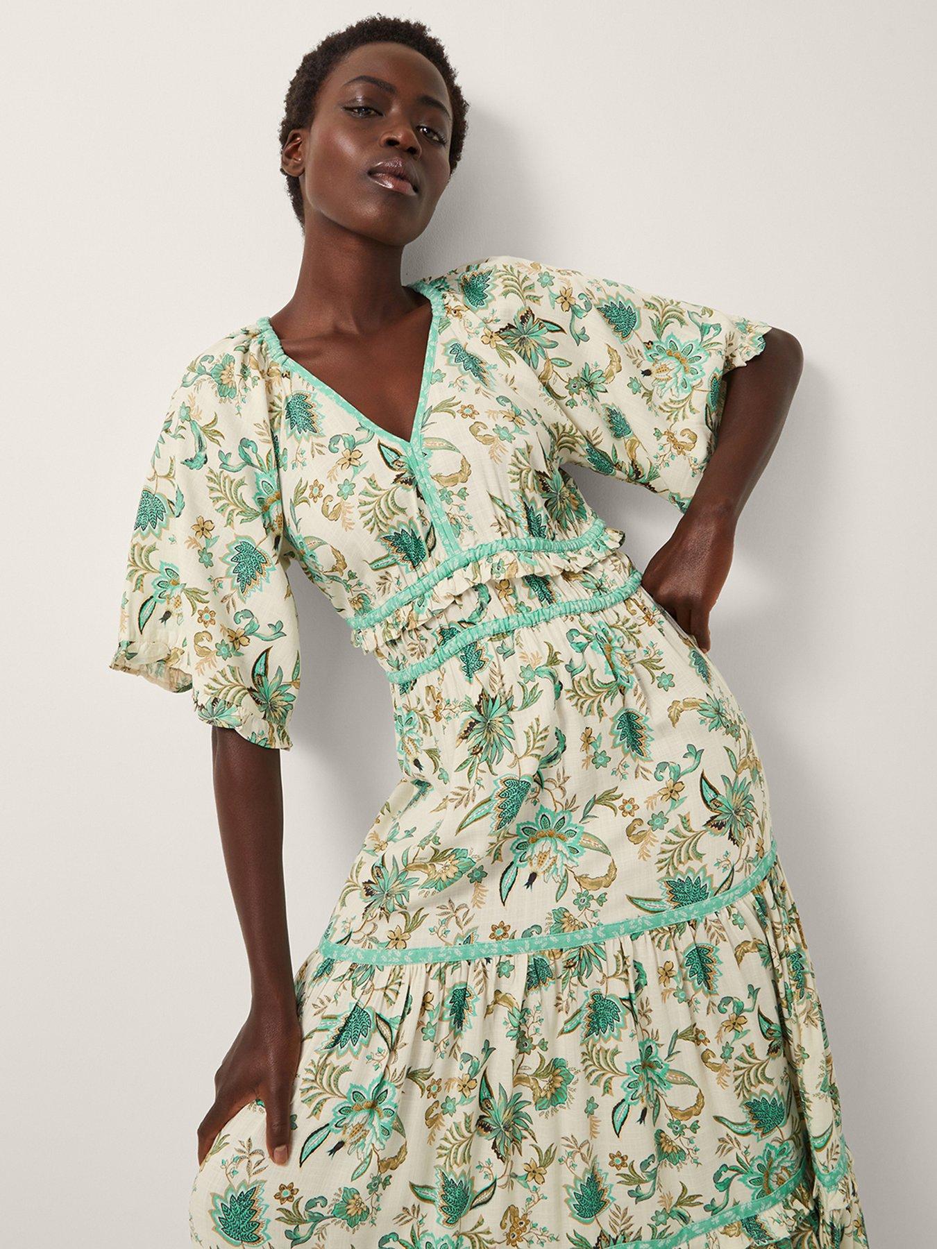 Image 4 of 5 of Monsoon Saoirse Print Dress - Cream