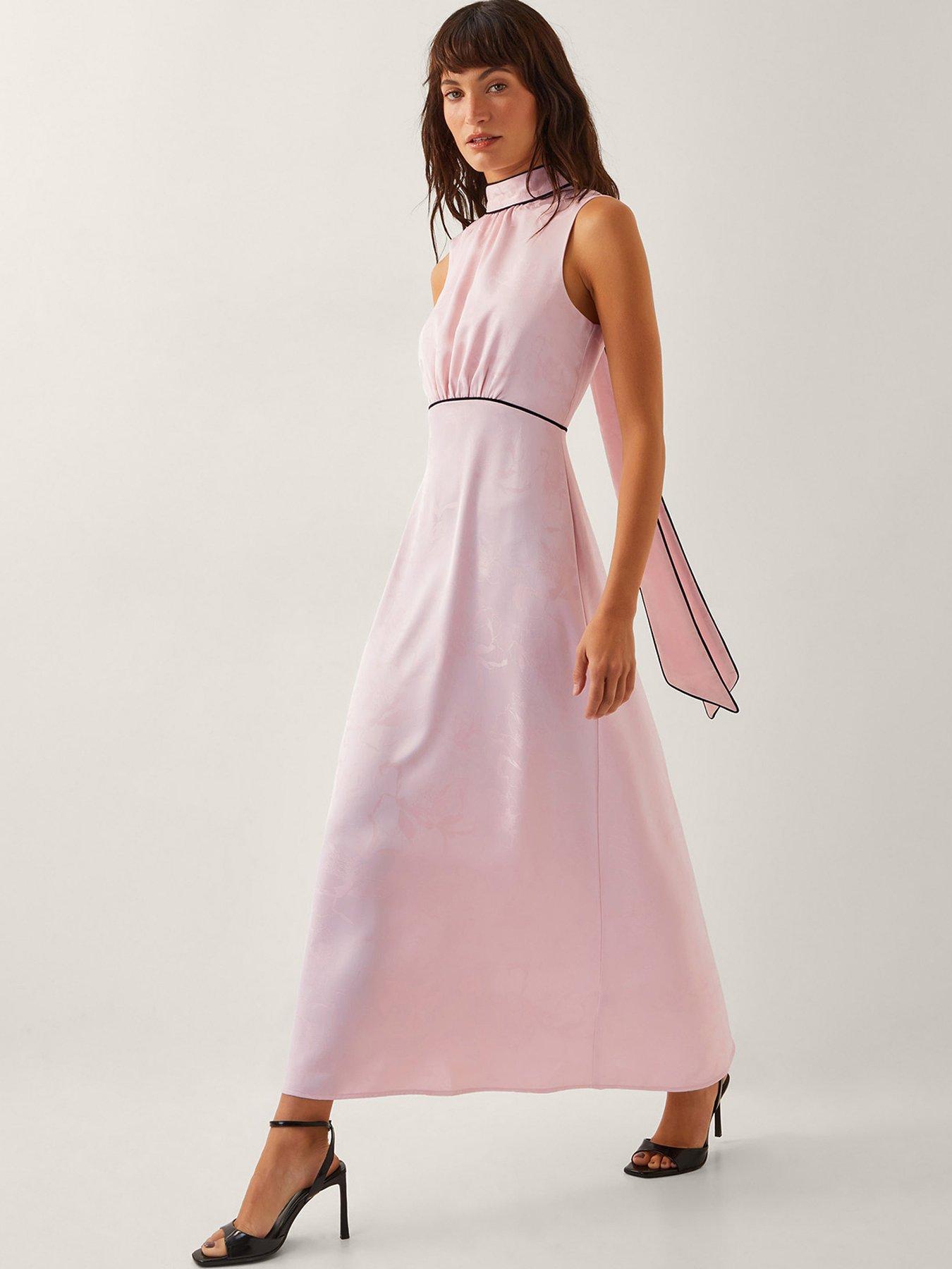 undefined Maeve Satin Dress - Pink