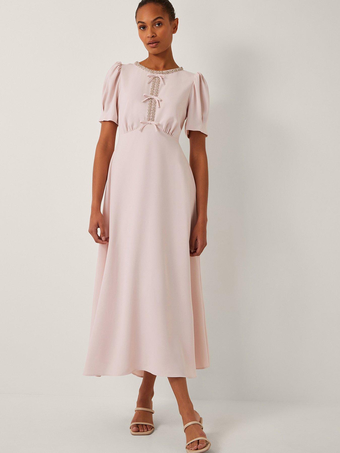 undefined Bonnie Bow Dress - Blush - Pink