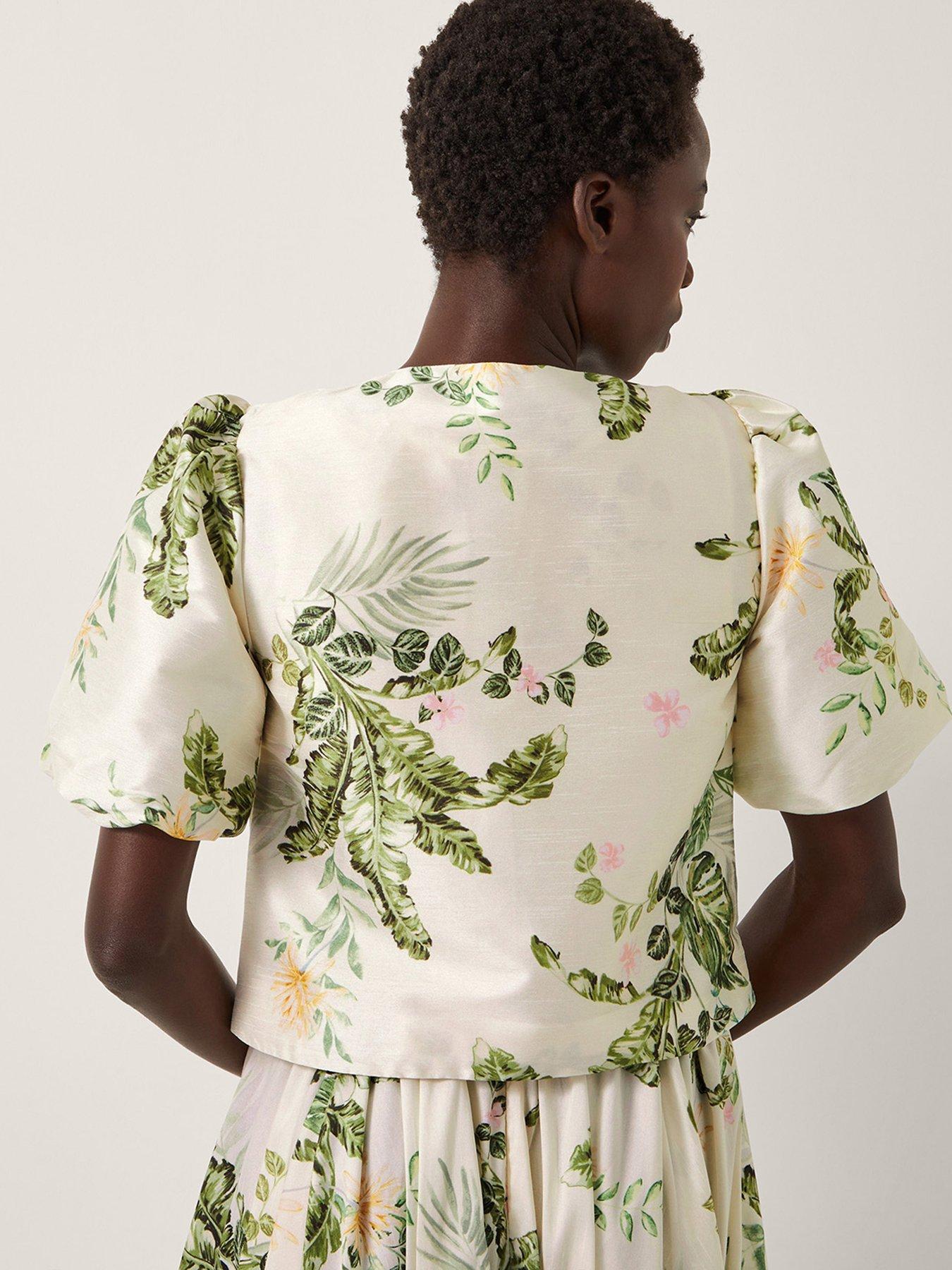  image of monsoon-anne-printed-jacket-cream