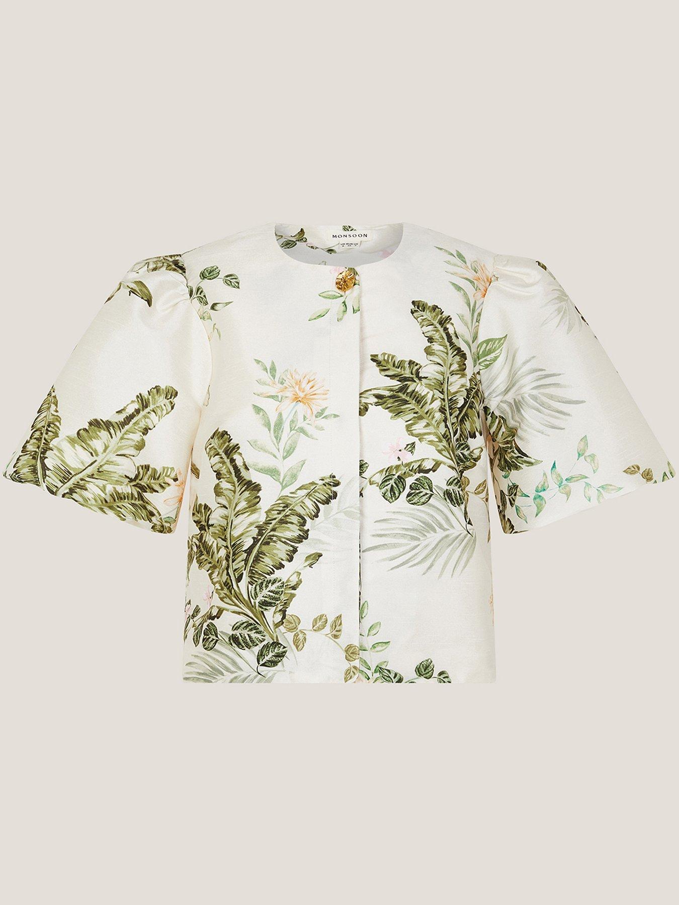  image of monsoon-anne-printed-jacket-cream
