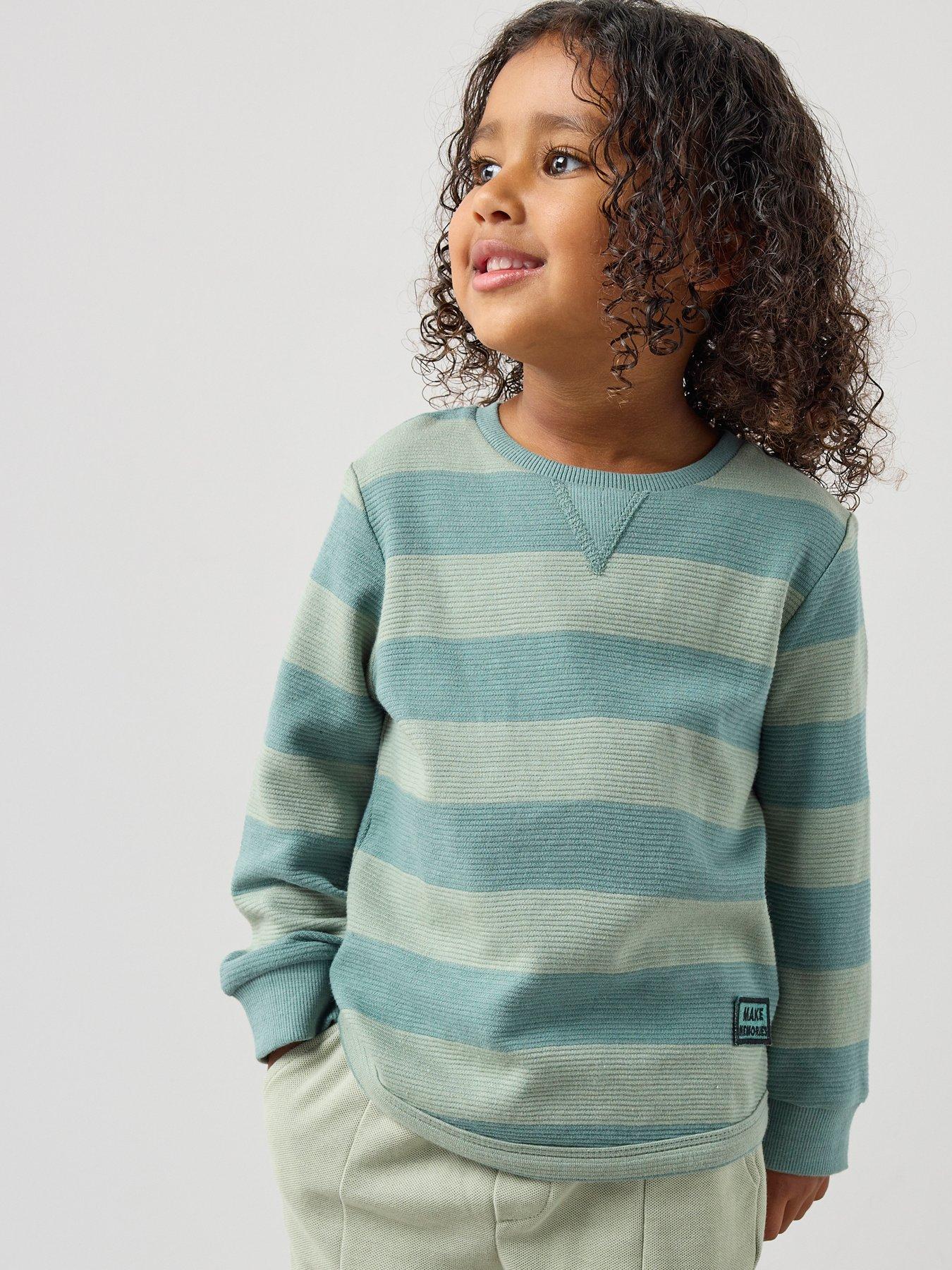 The Very Collection Boys Ottoman Rib Long Sleeve Top - Multi