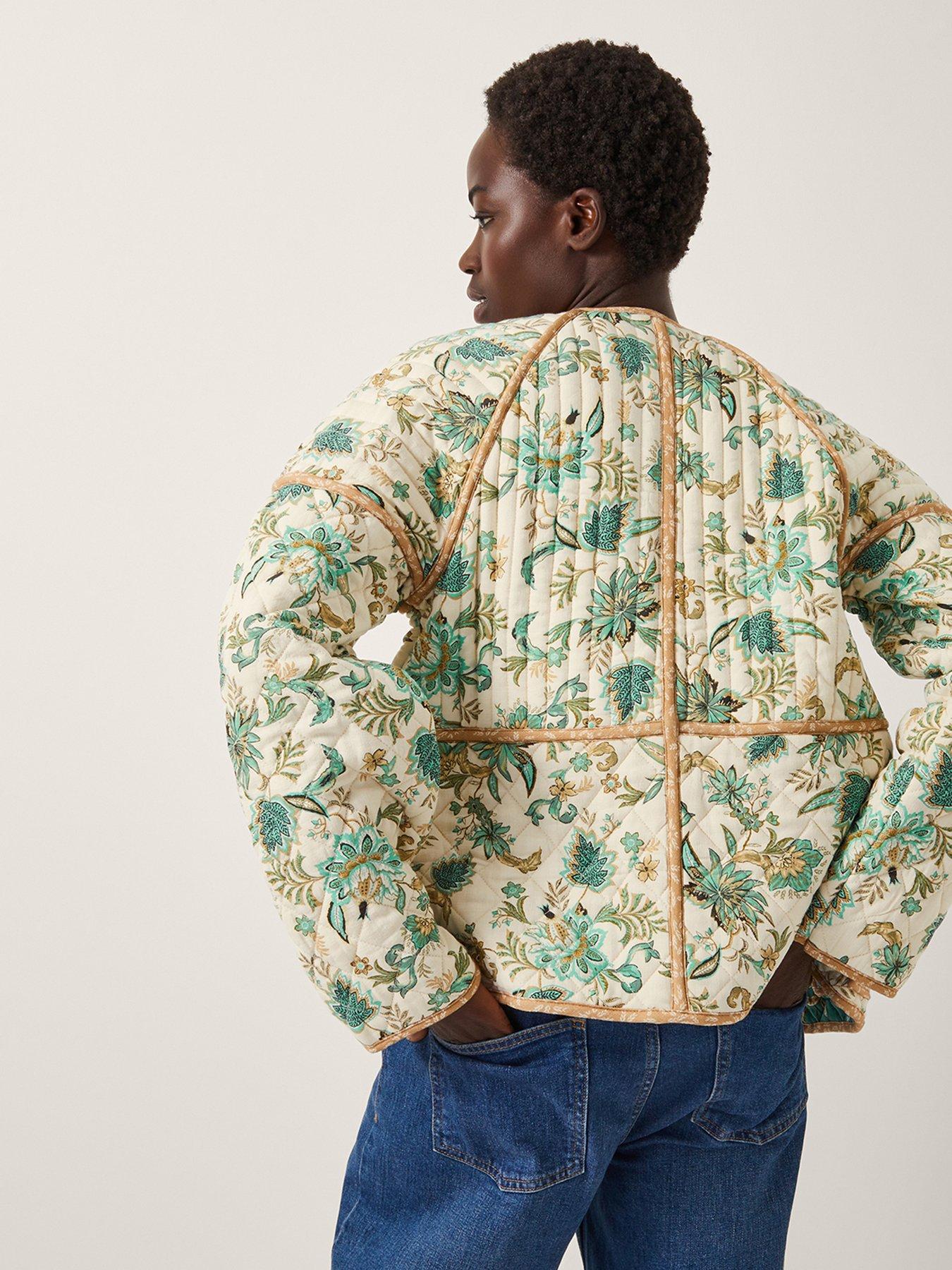 Image 2 of 6 of Monsoon Saoirse Print Jacket - Cream