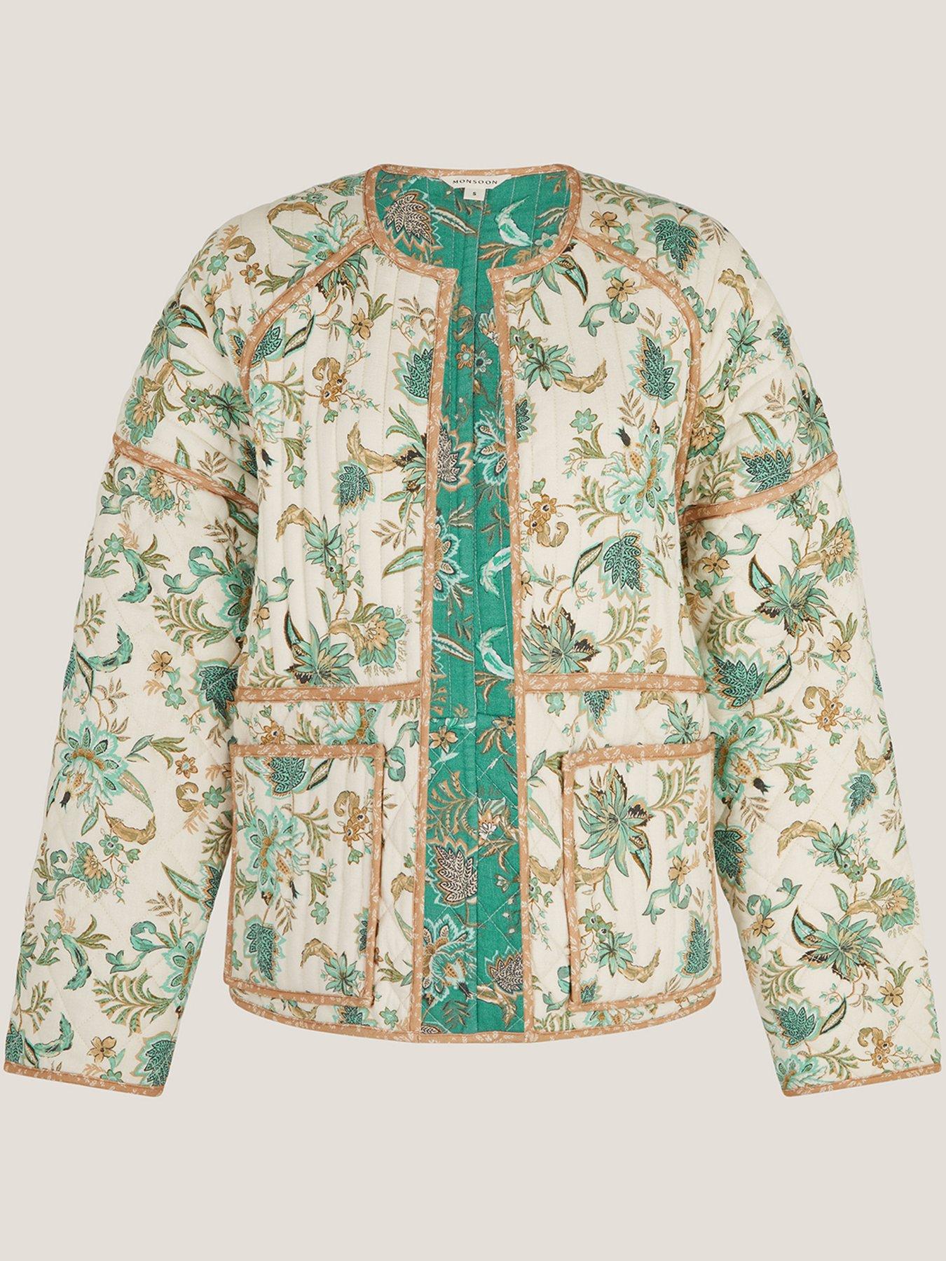Image 3 of 6 of Monsoon Saoirse Print Jacket - Cream