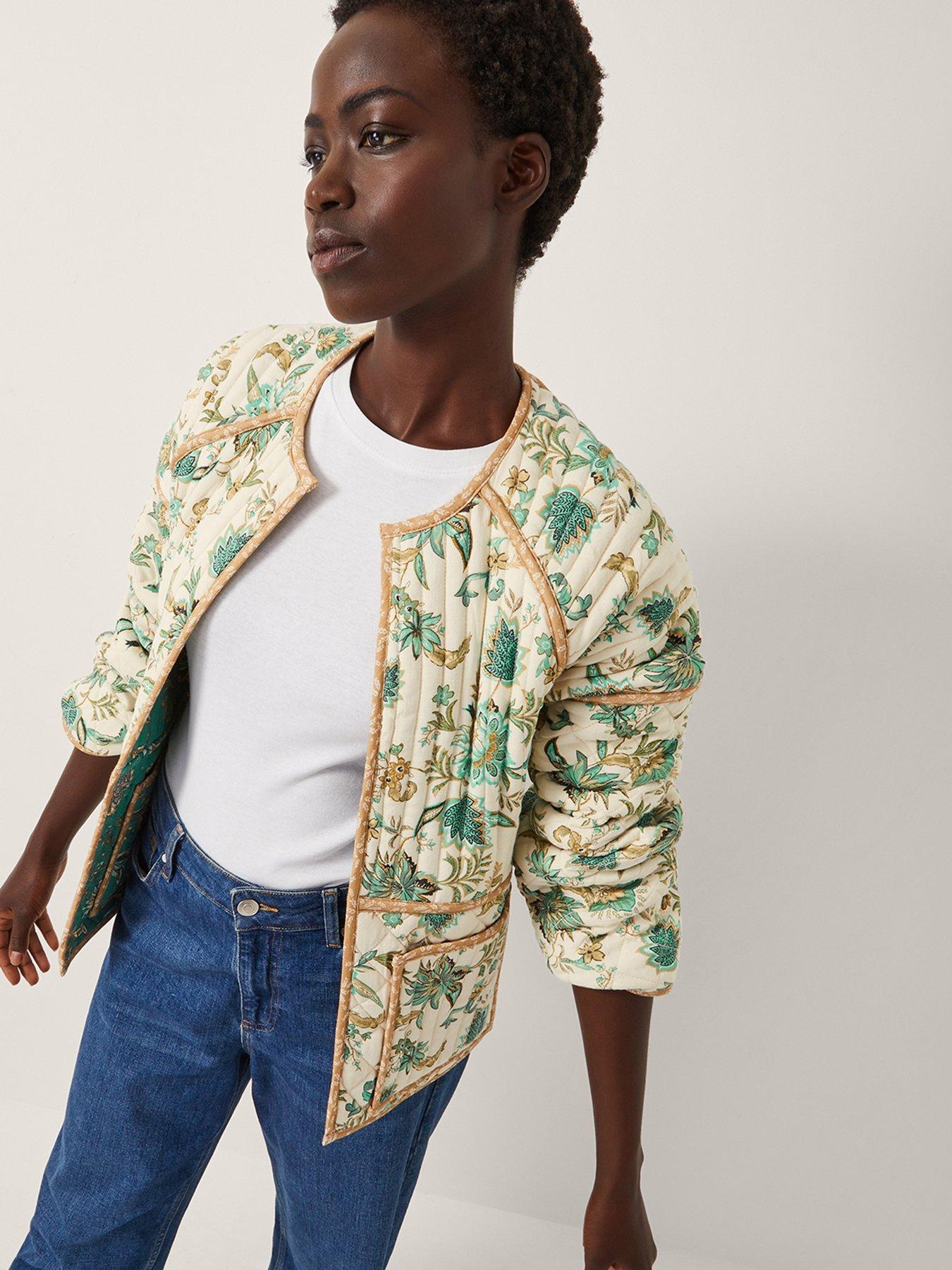 Image 4 of 6 of Monsoon Saoirse Print Jacket - Cream