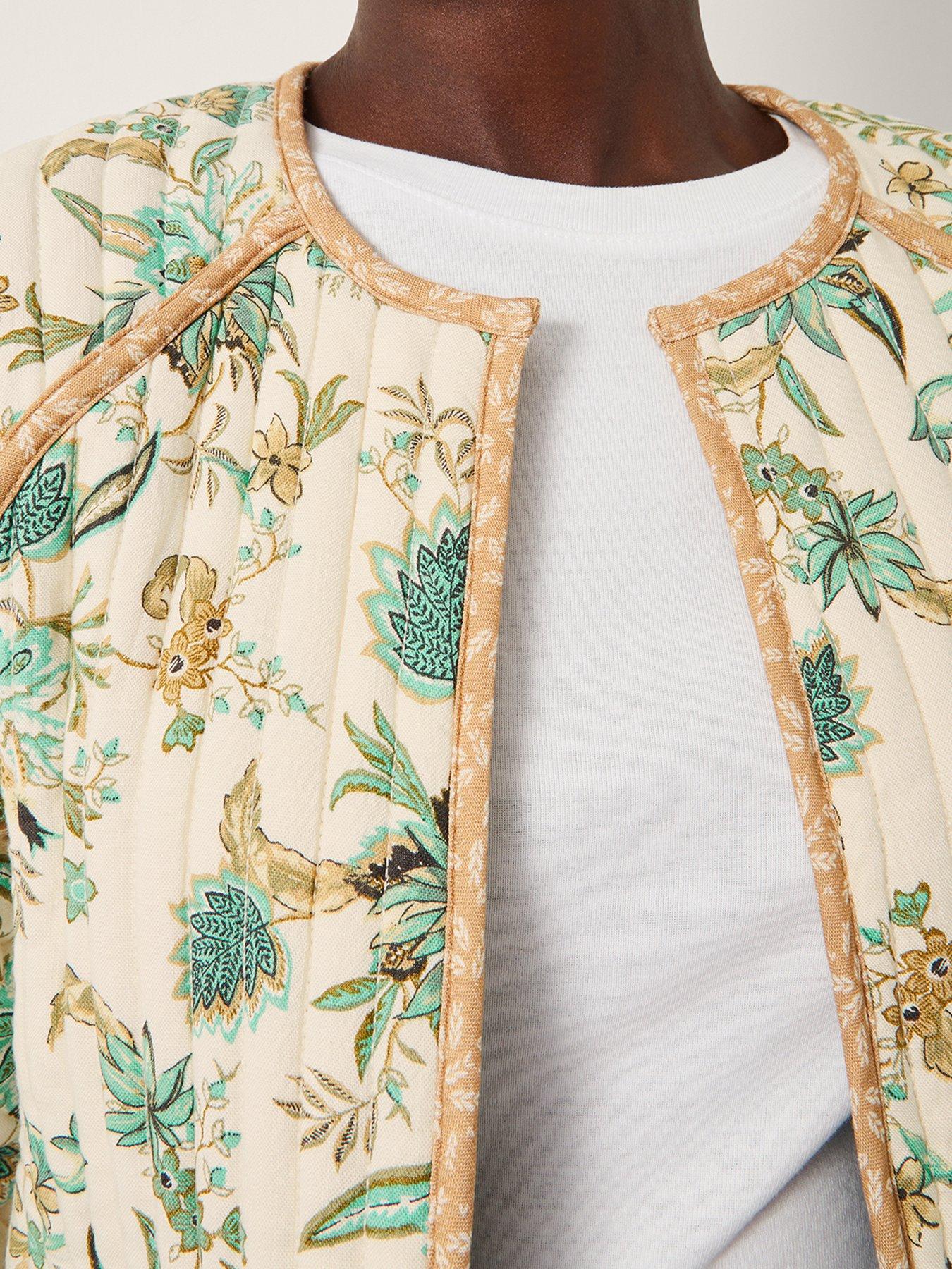 Image 5 of 6 of Monsoon Saoirse Print Jacket - Cream