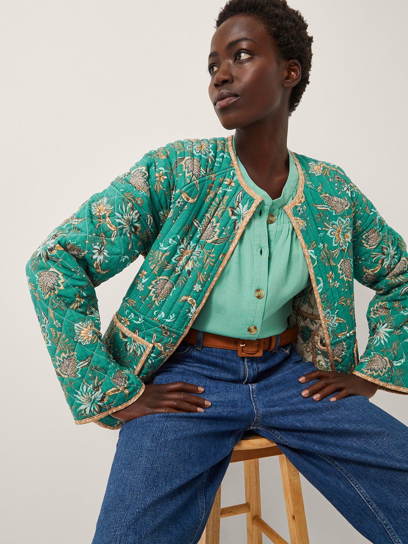 Image 6 of 6 of Monsoon Saoirse Print Jacket - Cream