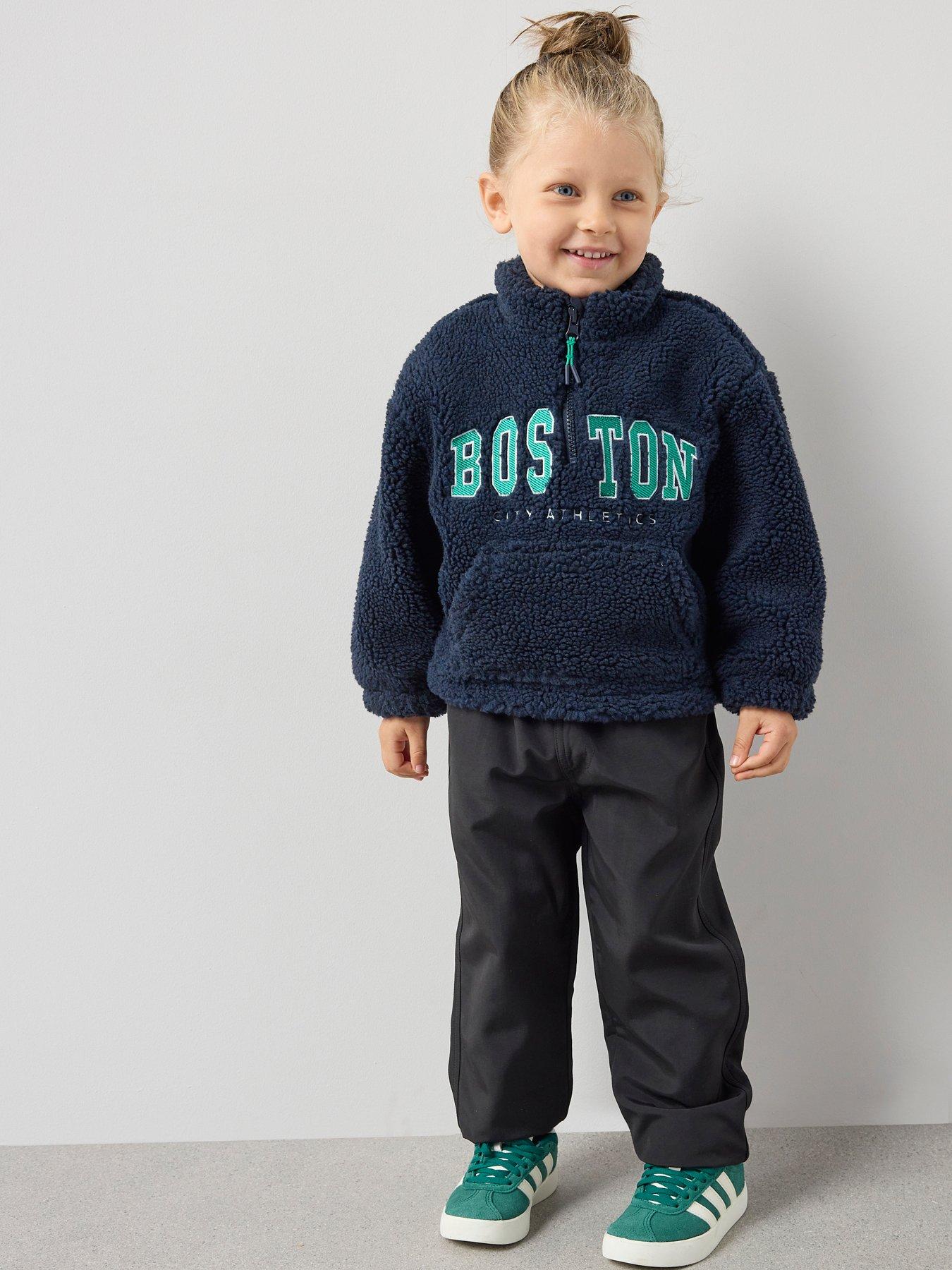 The Very Collection Boys Fleece Funnel Neck Zip Through And Chino Trousers - Multi