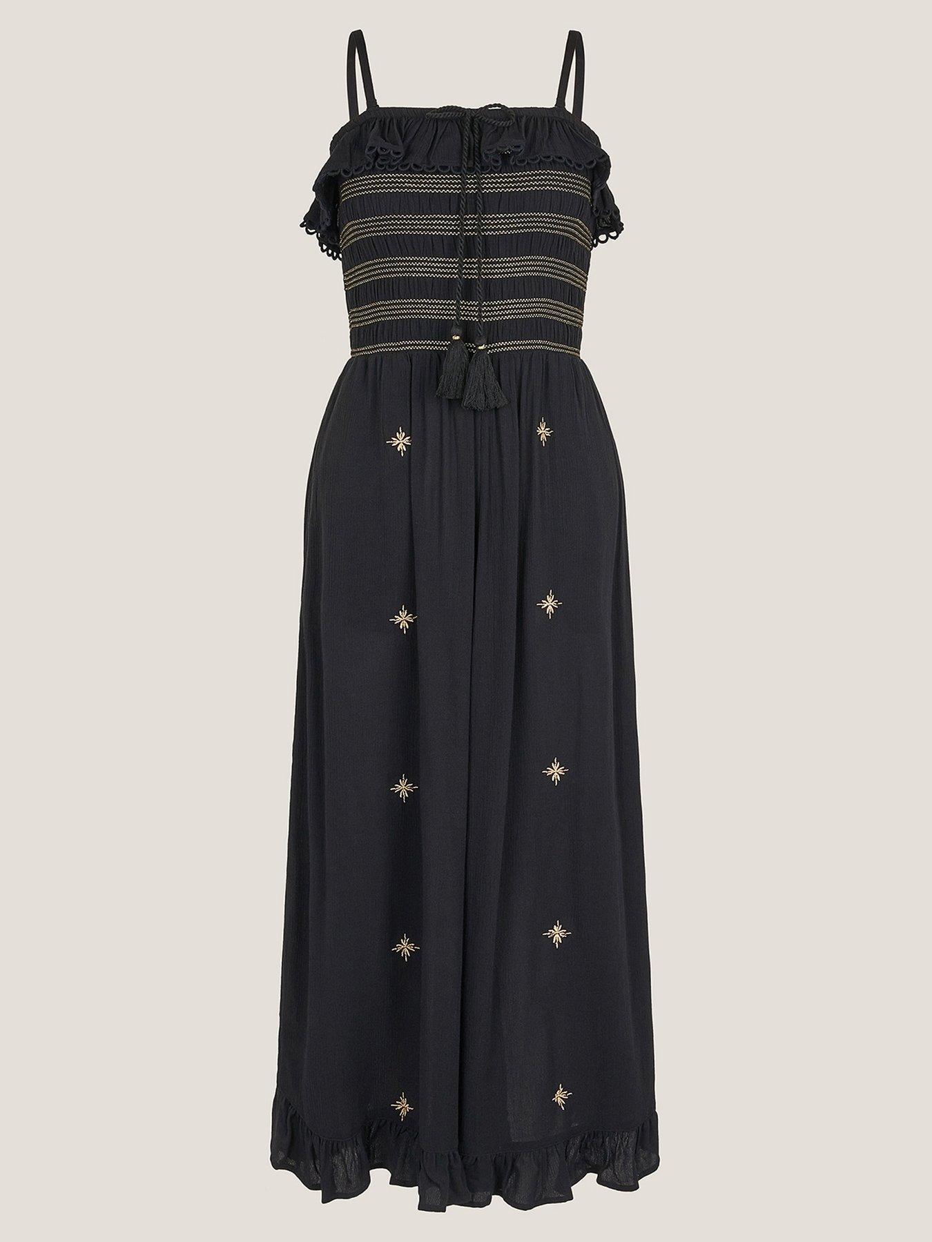 Image 3 of 5 of Monsoon Blair Frill Dress - Black