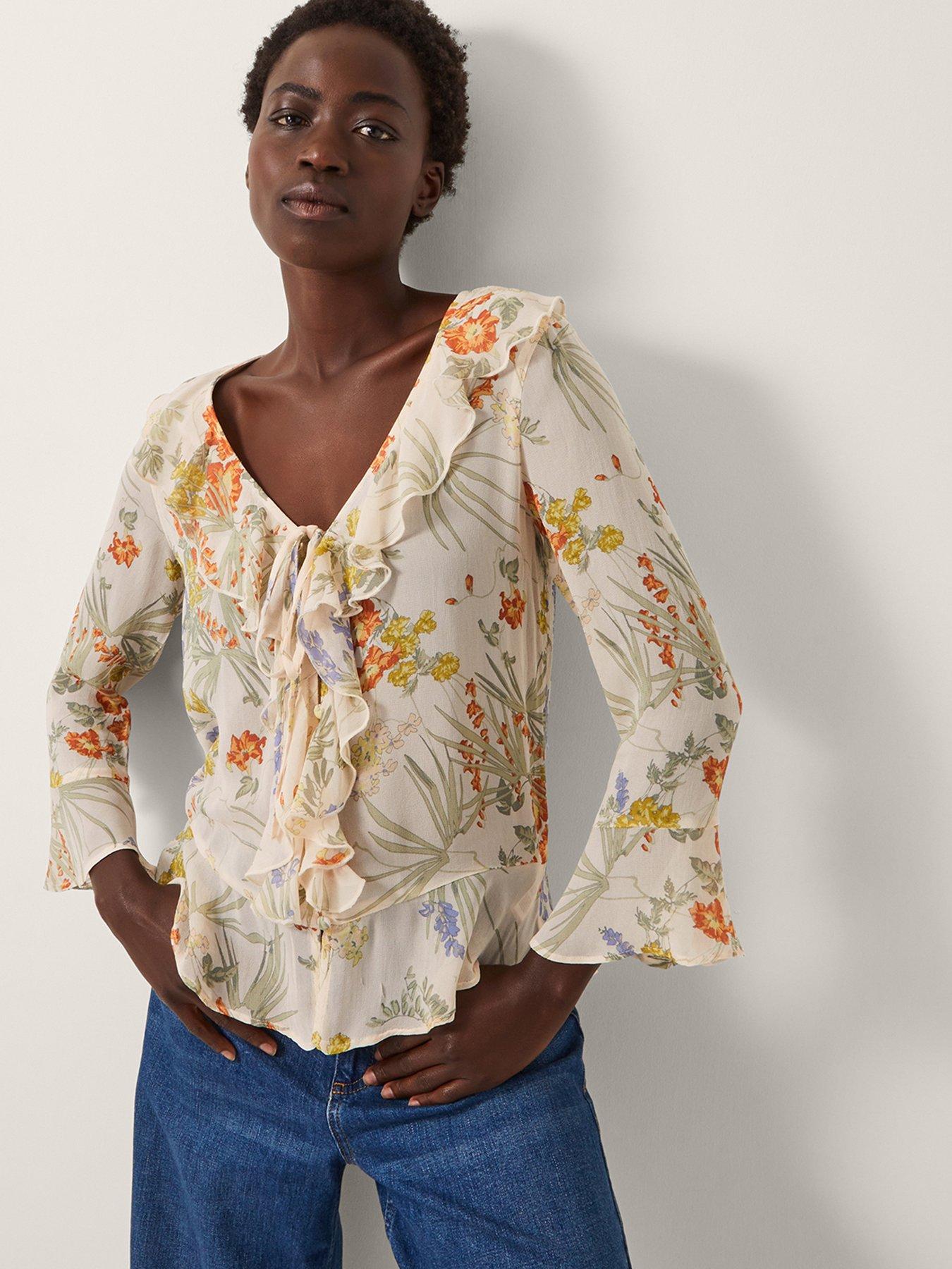 undefined Jesse Frill Blouse - Cream
