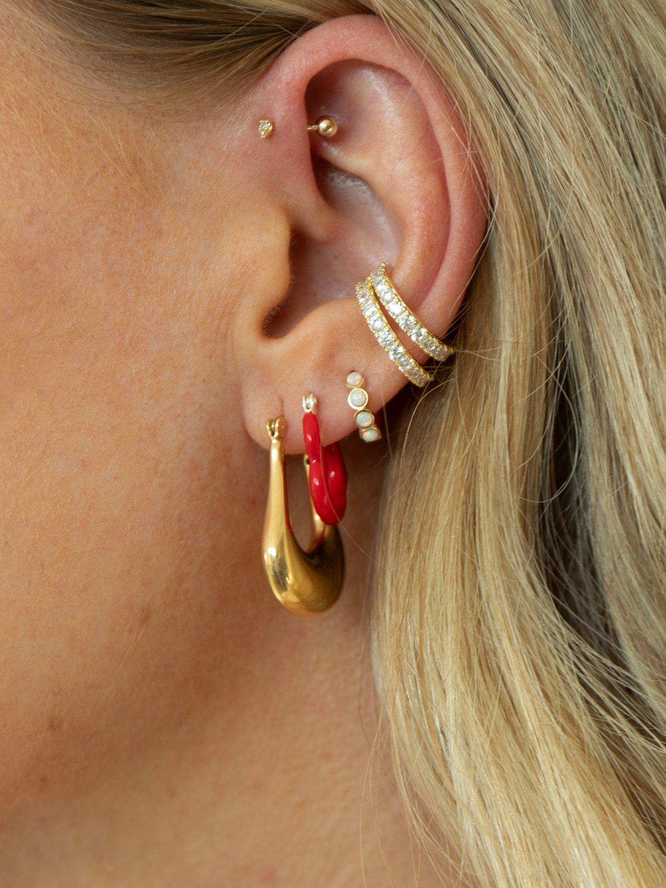 Image 2 of 4 of Seol + Gold 18Ct Vermeil Chunky Molten Hoops - Gold Plated Silver
