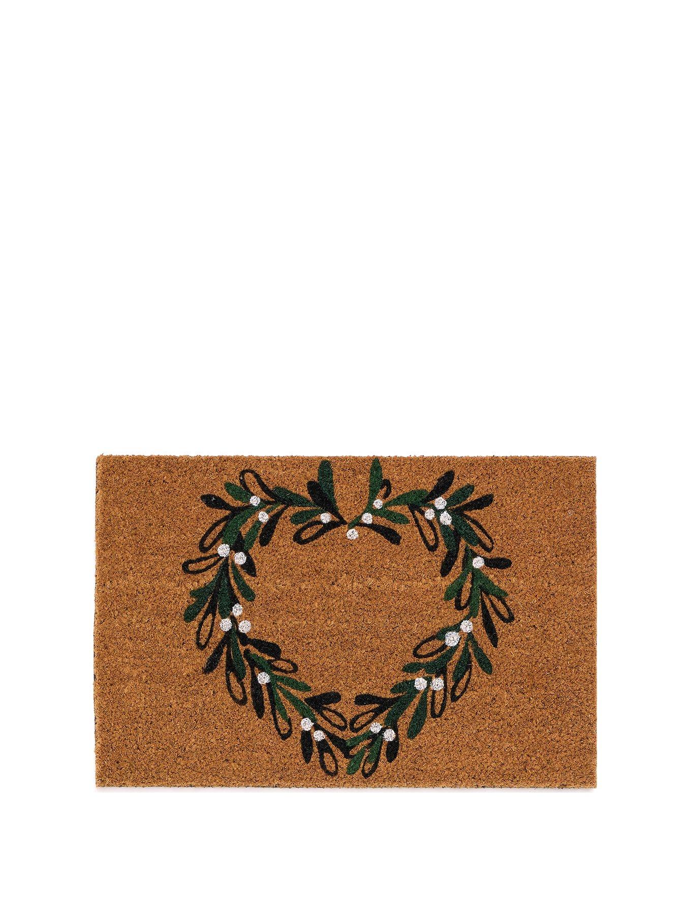 Image 2 of 3 of Very Home Mistletoe Heart Doormat 40x60 - Multi