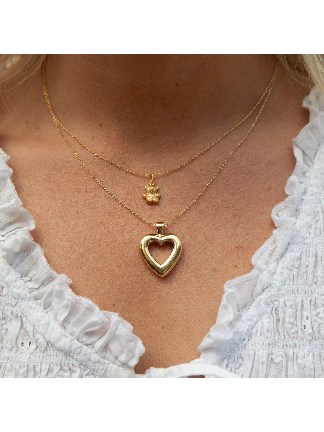 Image 2 of 4 of Seol + Gold 18ct Gold Vermeil Puffed Heart Pendant