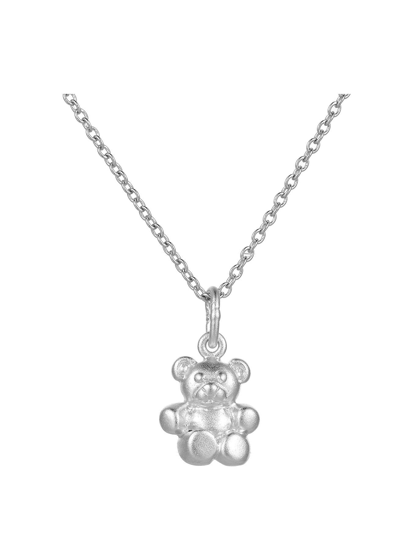 Image 1 of 4 of Seol + Gold Sterling Silver Teddy Charm Necklace