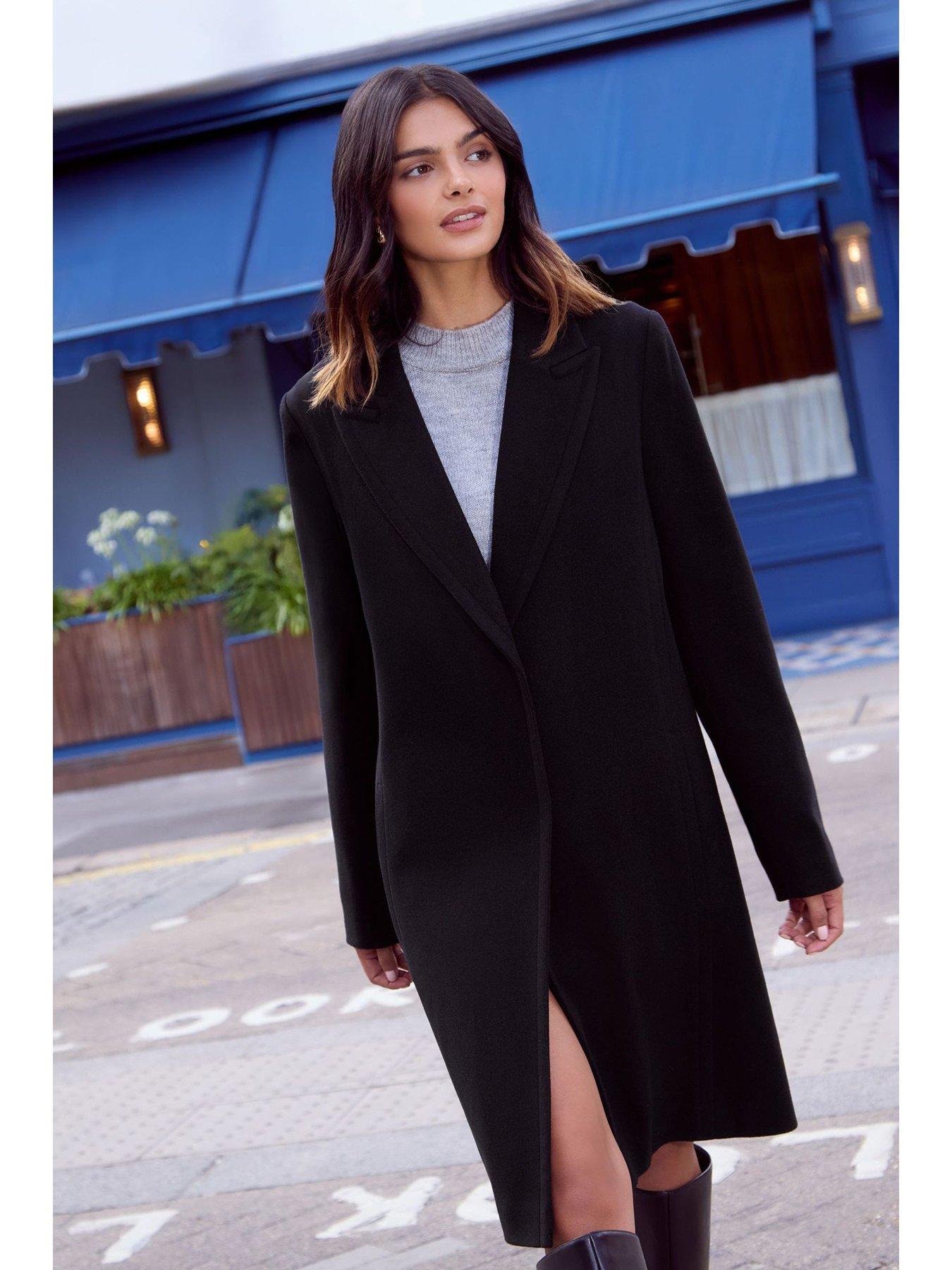 Image 3 of 4 of Friends Like These Tailored Single Button Coat - Black
