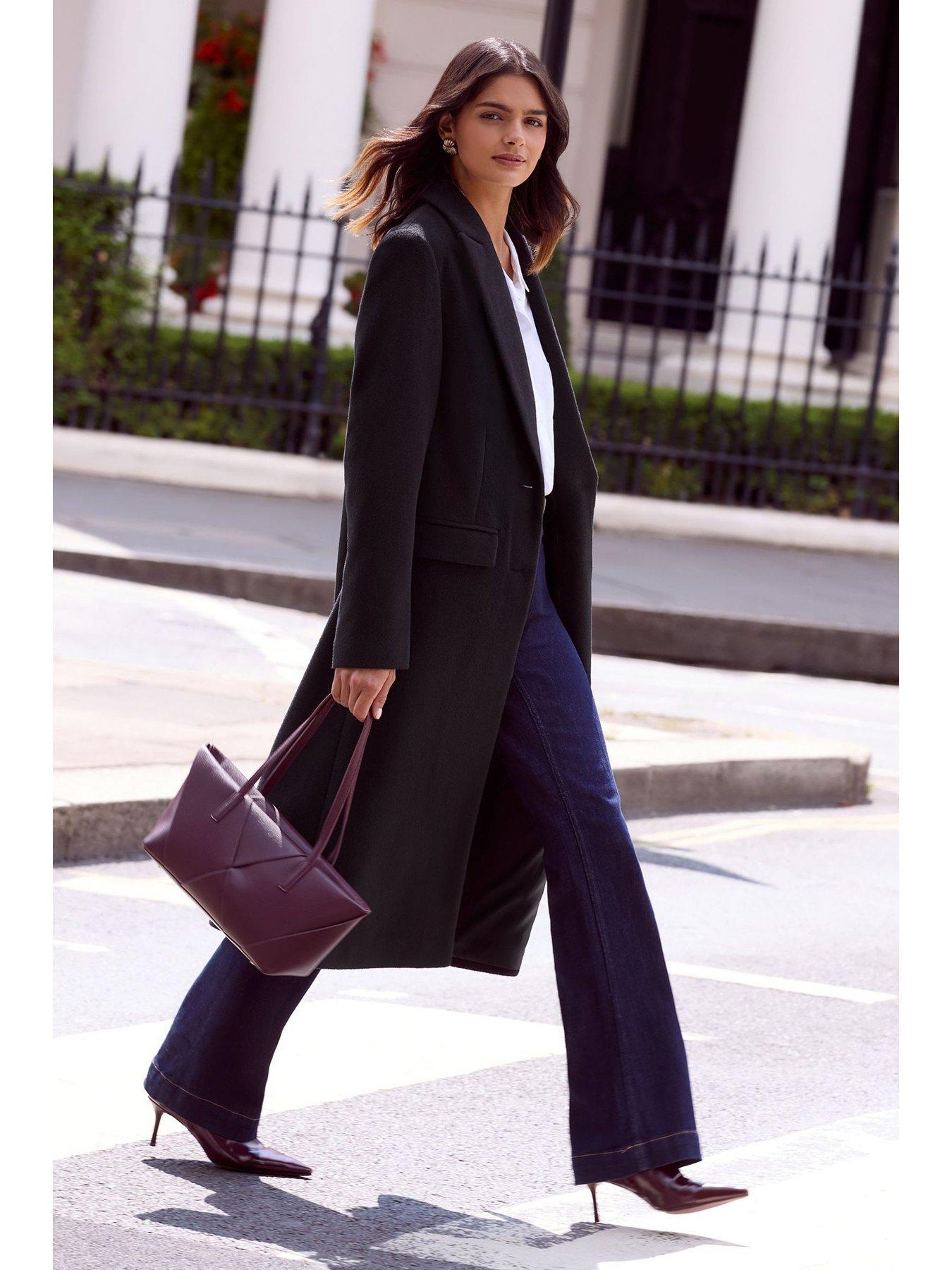Image 3 of 4 of Friends Like These Tailored Single Button Coat - Black