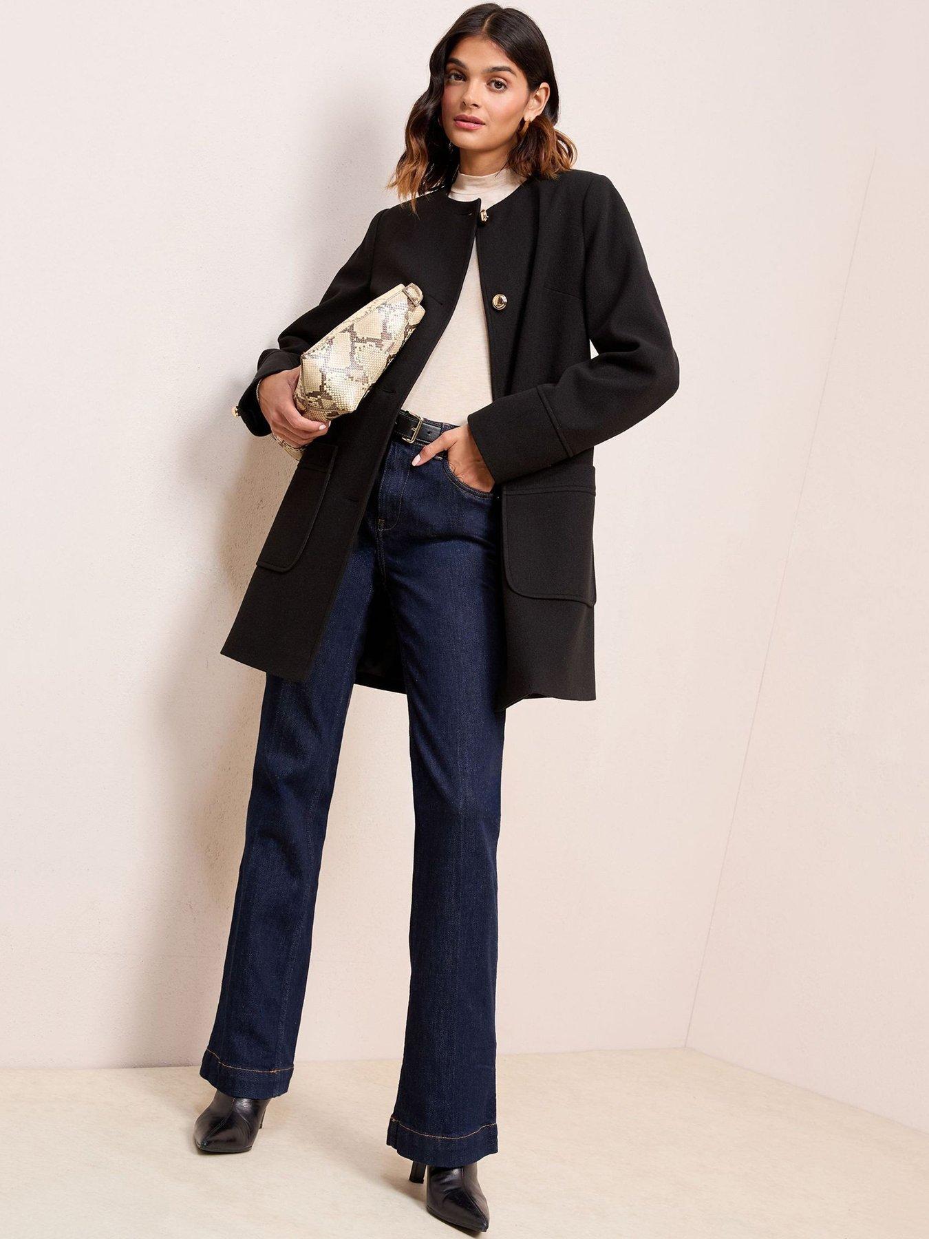 Image 5 of 5 of Friends Like These Smart Button Up Midi Coat - Black