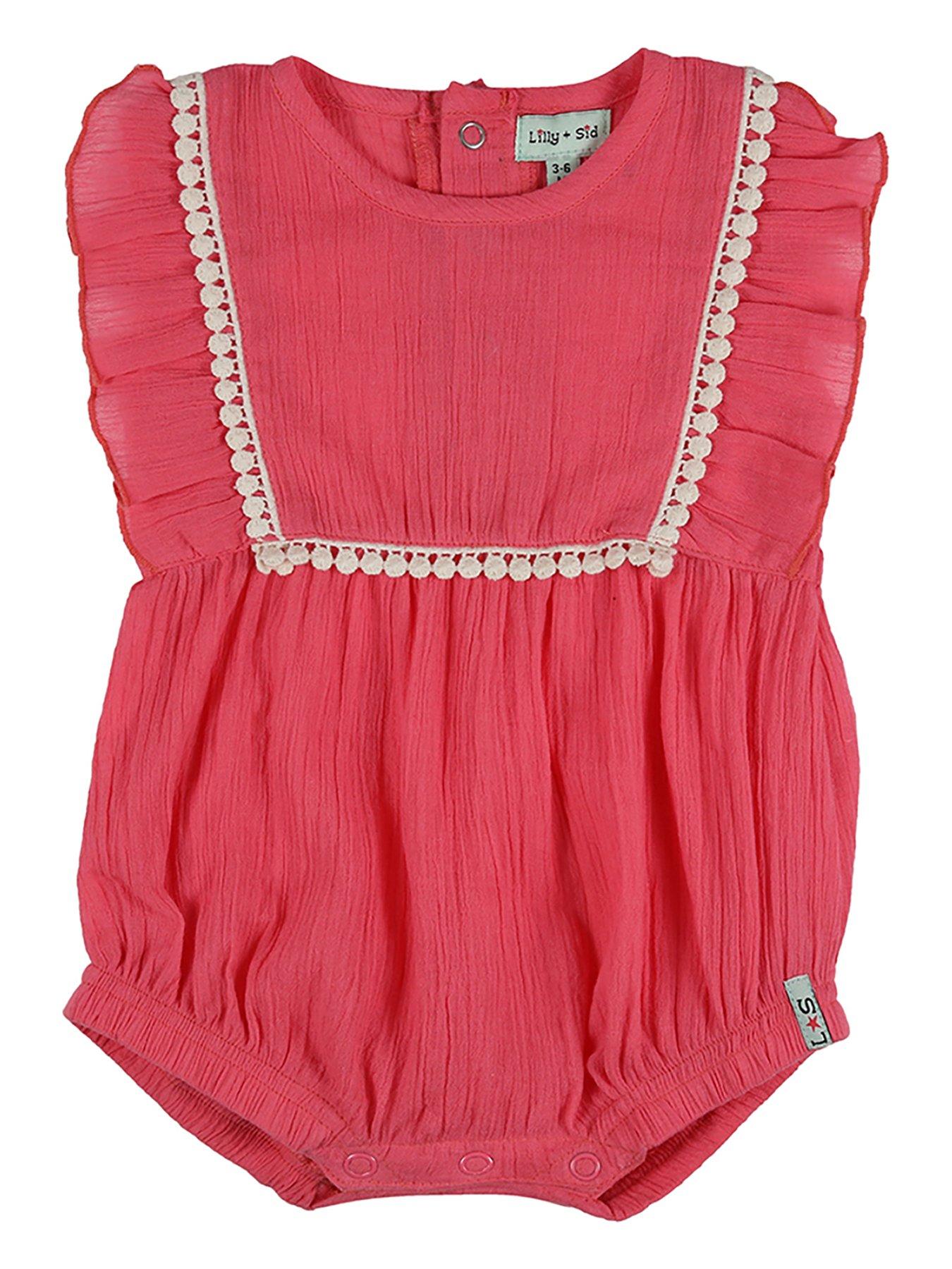 undefined Baby Girls Plain Romper - Pink