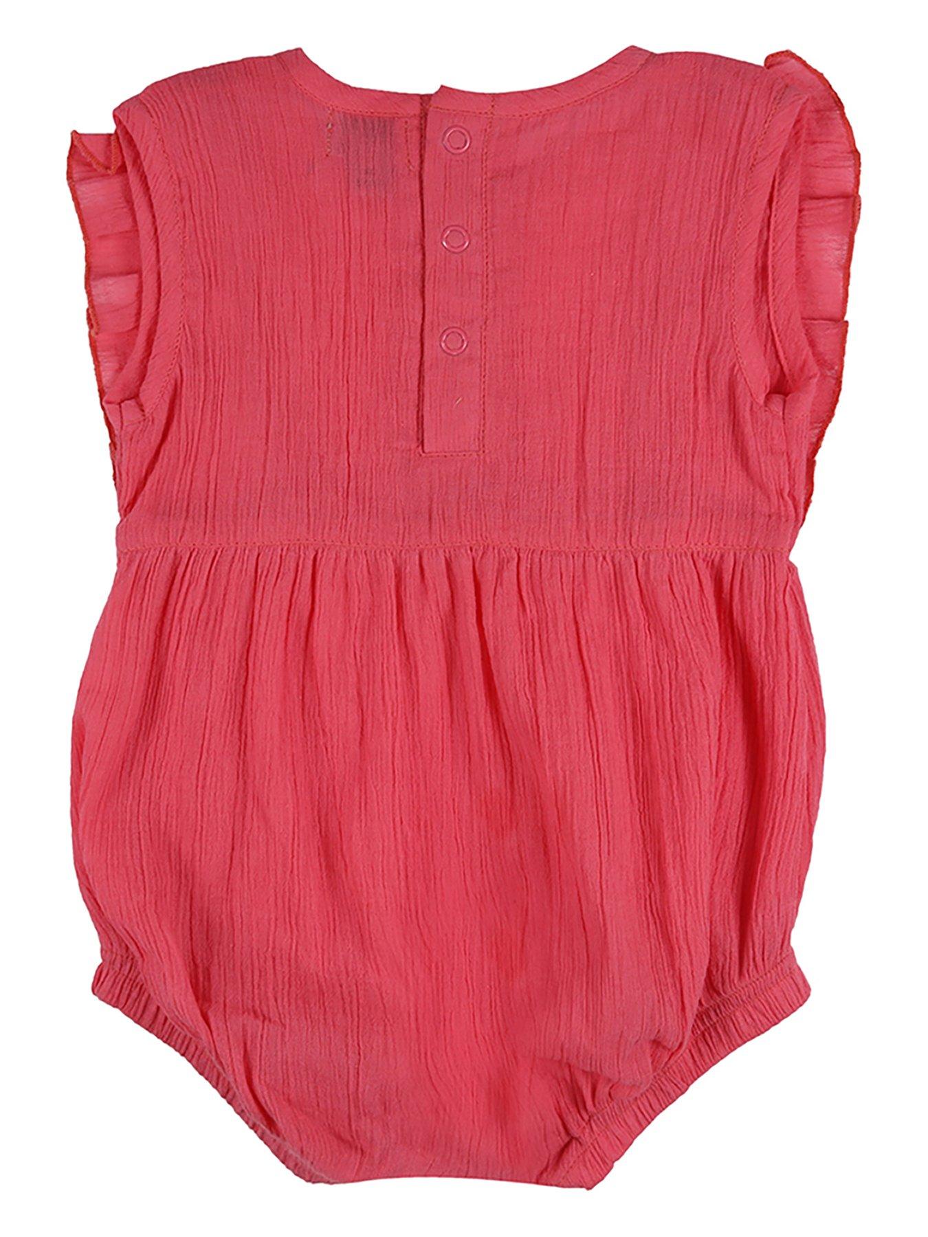 Image 2 of 4 of Lilly + Sid Baby Girls Plain Romper - Pink