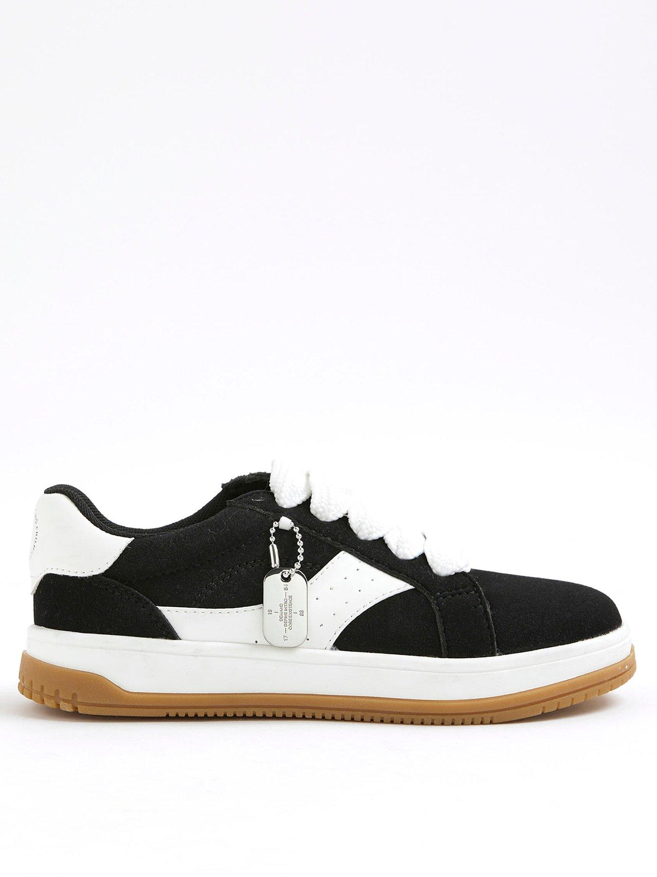 undefined Older Boys Lace Up Trainers - Black
