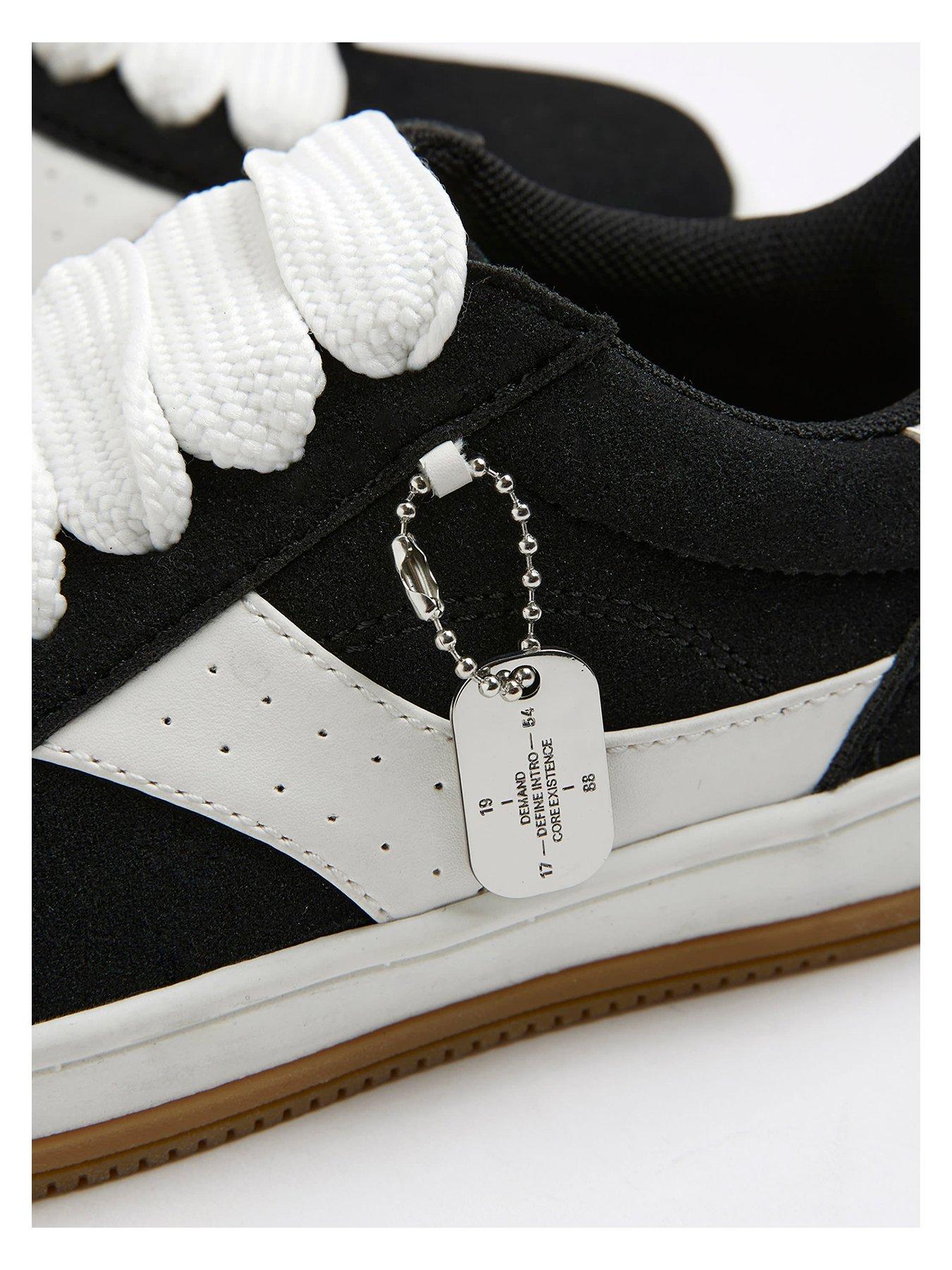  image of river-island-older-boys-lace-up-trainers-black