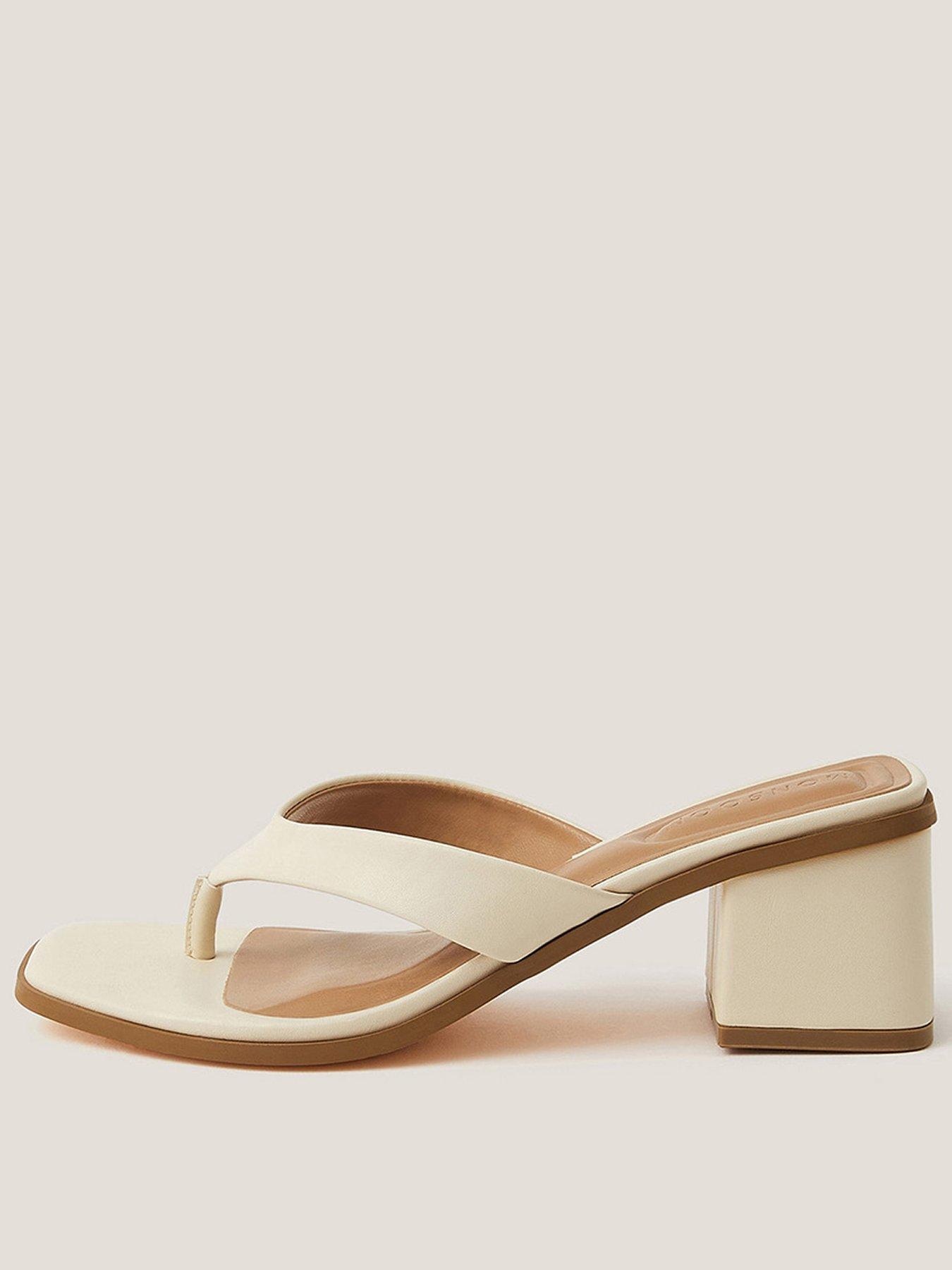  image of monsoon-tilly-toe-post-mule-cream