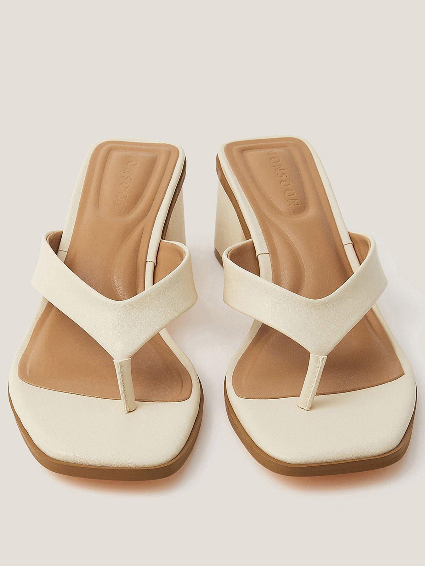  image of monsoon-tilly-toe-post-mule-cream