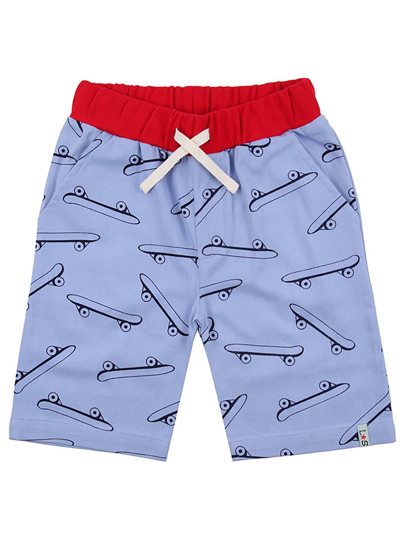 undefined Boys Skateboard Print Shorts - Blue