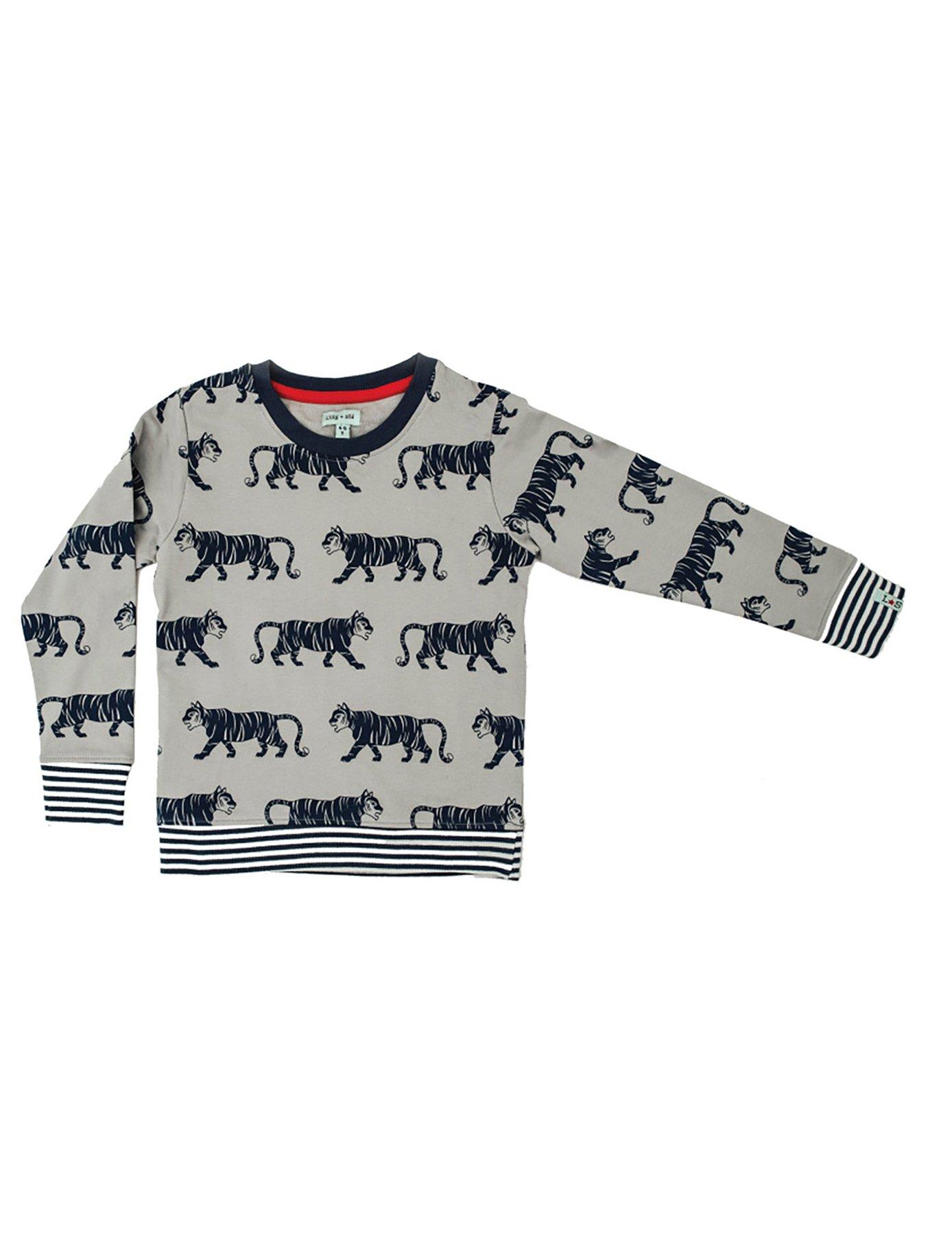 undefined Boys Multicoloured Tiger Print Sweatshirt - Multi