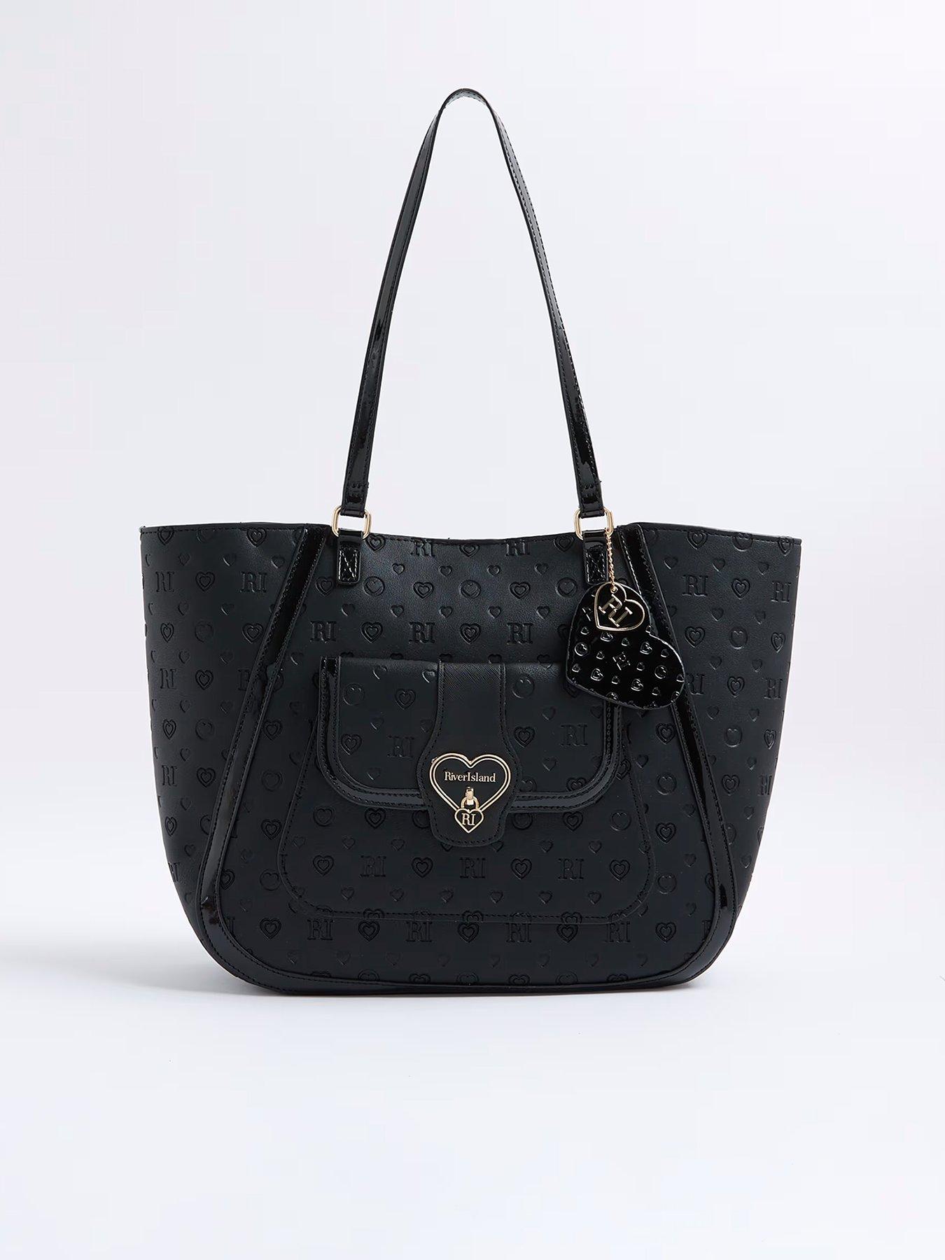 undefined Older Girls Pu Winged Shopper Bag - Black