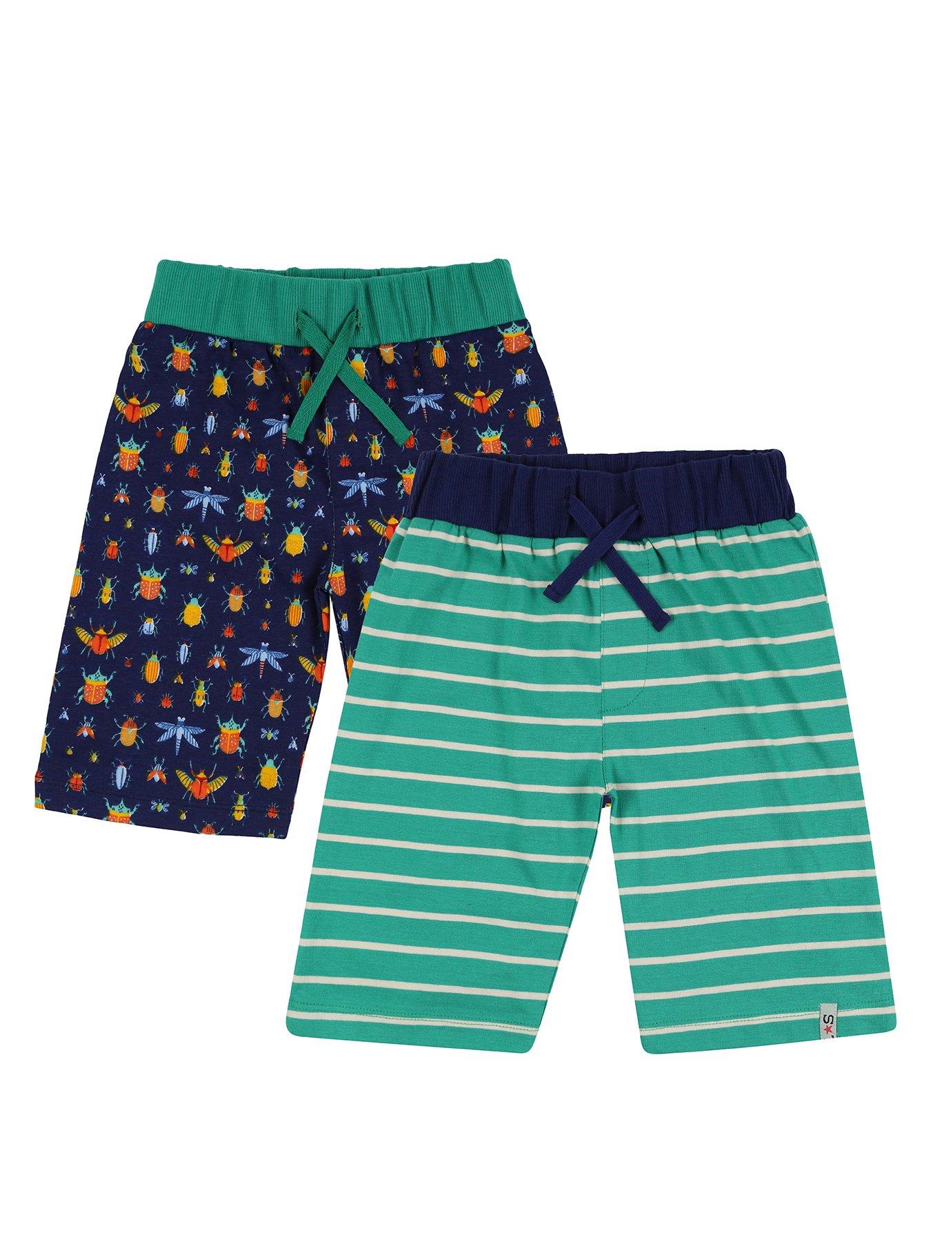 undefined Boys 2 Pack Bugs And Stripe Print Shorts - Multi