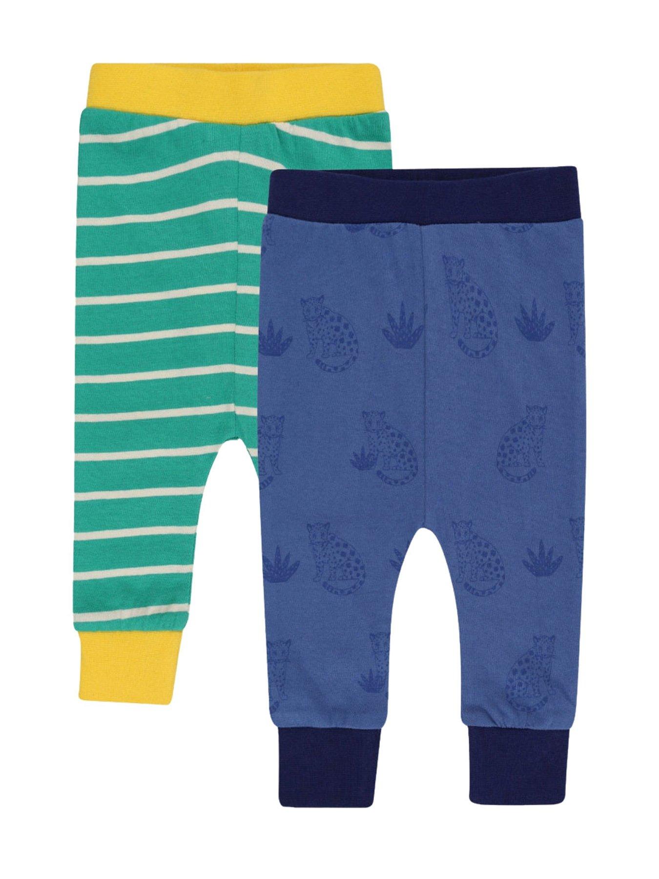 undefined Baby Boys 2 Pack Leopard And Stripe Print Leggings - Multi
