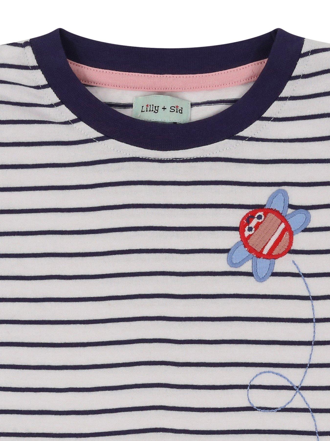 Image 3 of 4 of Lilly + Sid Girls Multicoloured Stripe Print Top - Multi