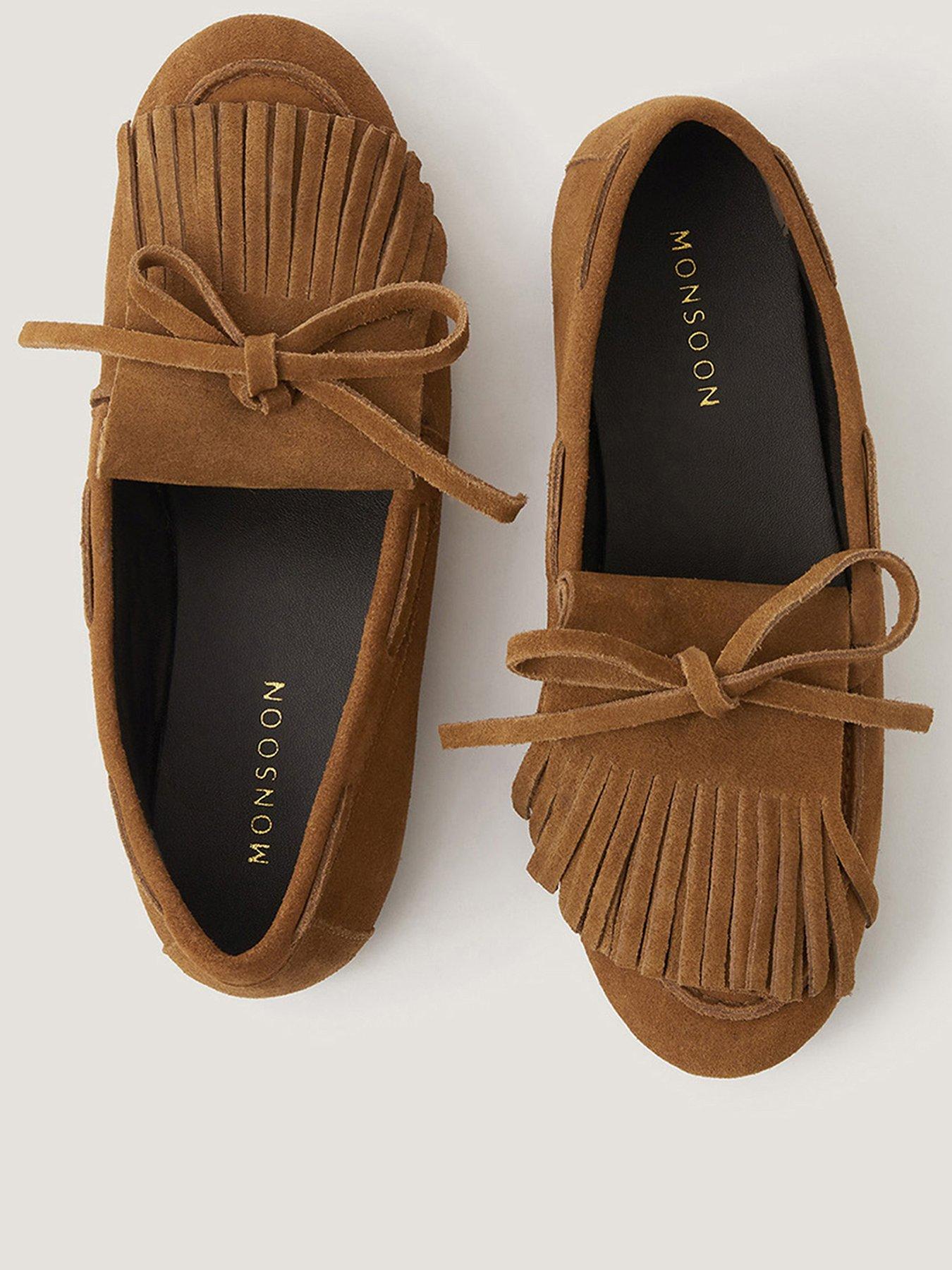 Image 2 of 3 of Monsoon Sara Suede Mocassin - Tan