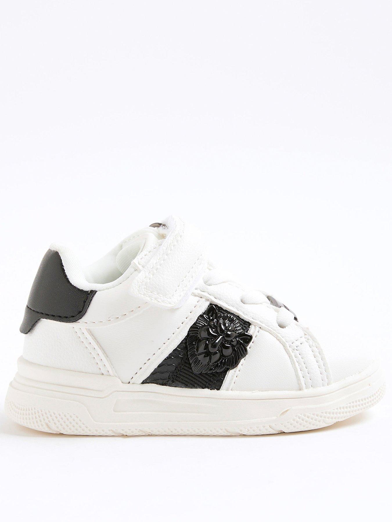 River Island Mini Boys Pu Lion Head Plim Shoes - White