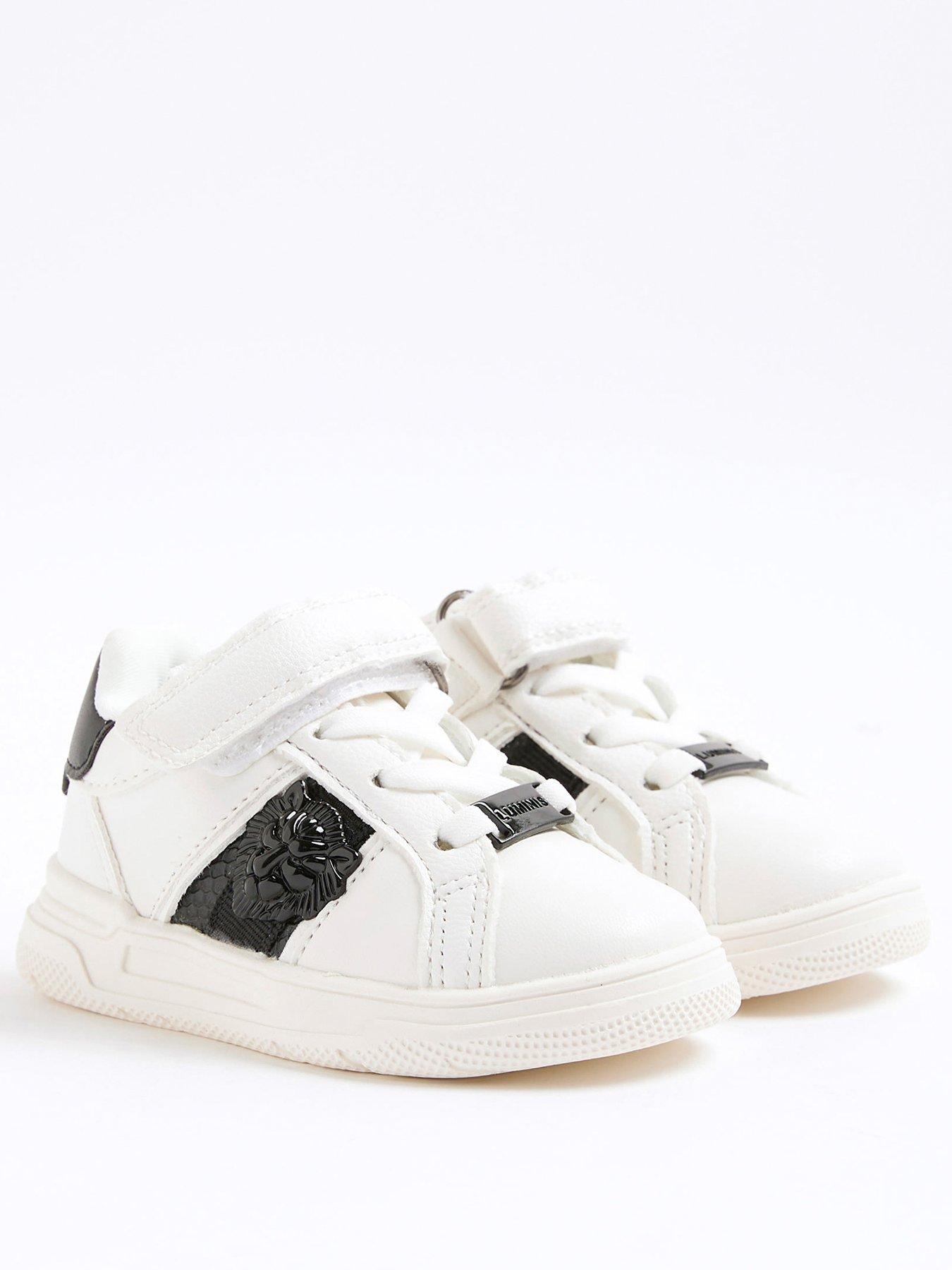  image of river-island-mini-boys-pu-lion-head-plim-shoes-white
